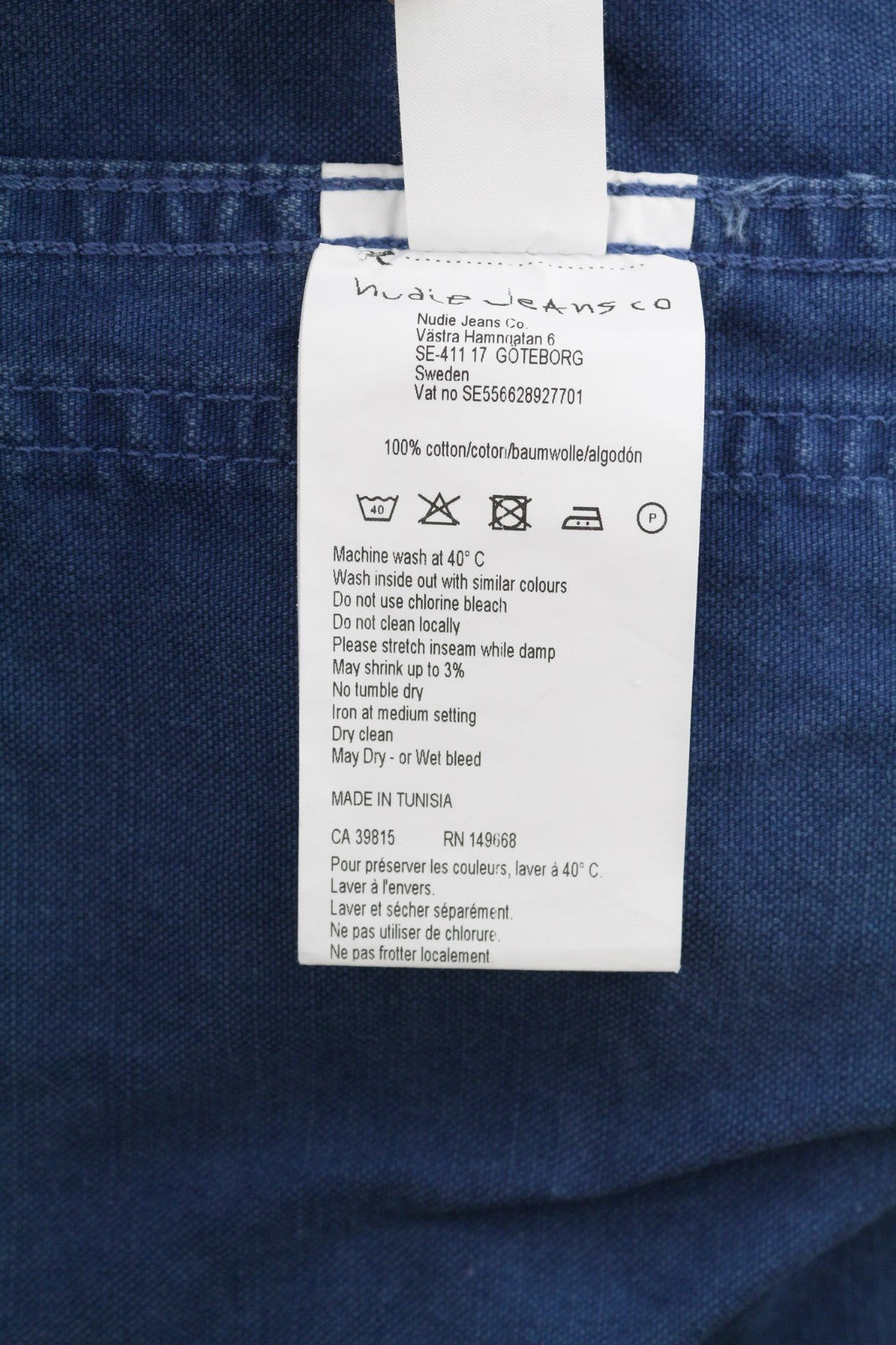 NUDIE JEANS Paul Men's Jacket S Oden Blue Washed Worker Button Polo