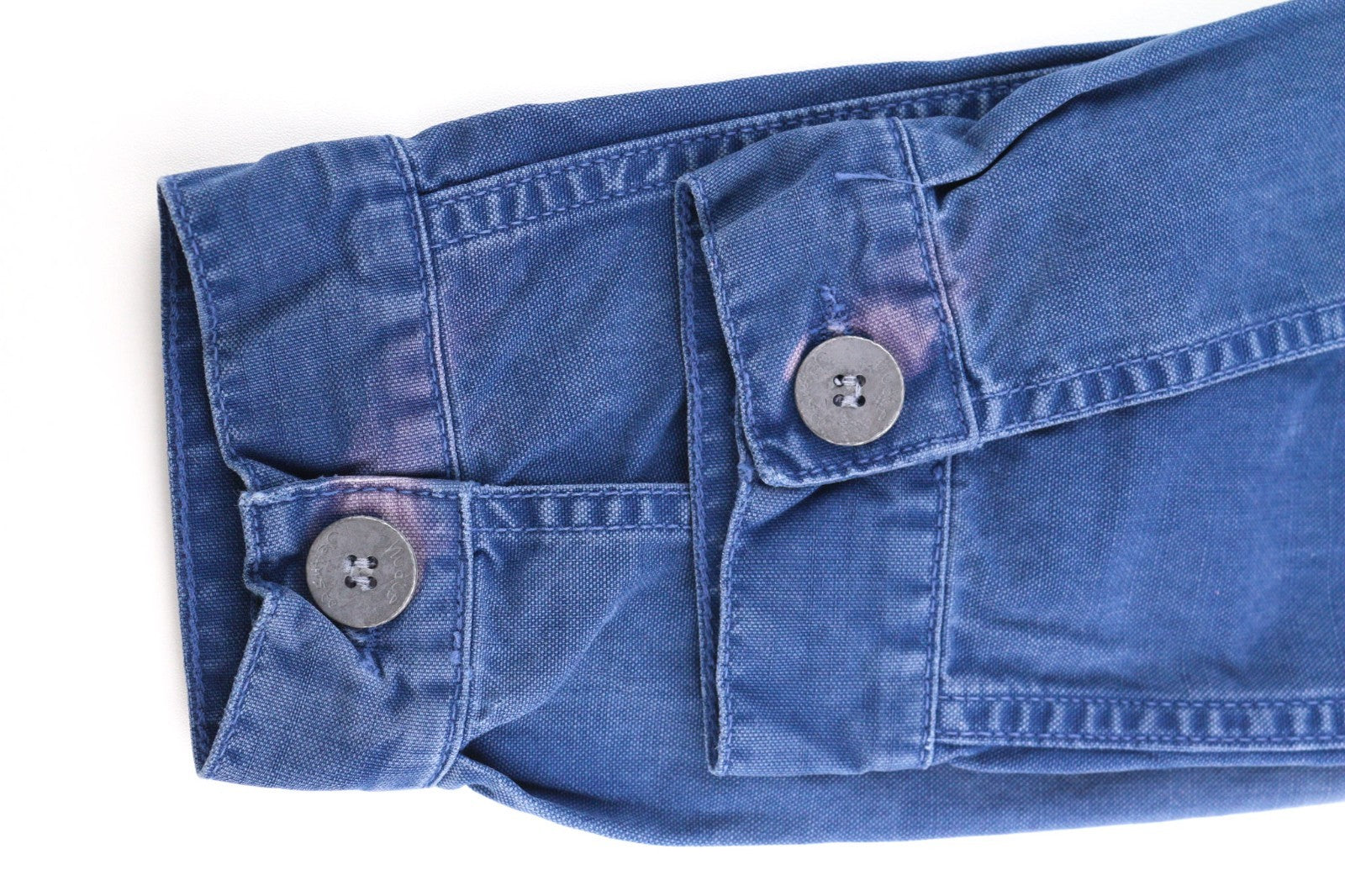 NUDIE JEANS Paul Men's Jacket S Oden Blue Washed Worker Spread  Button