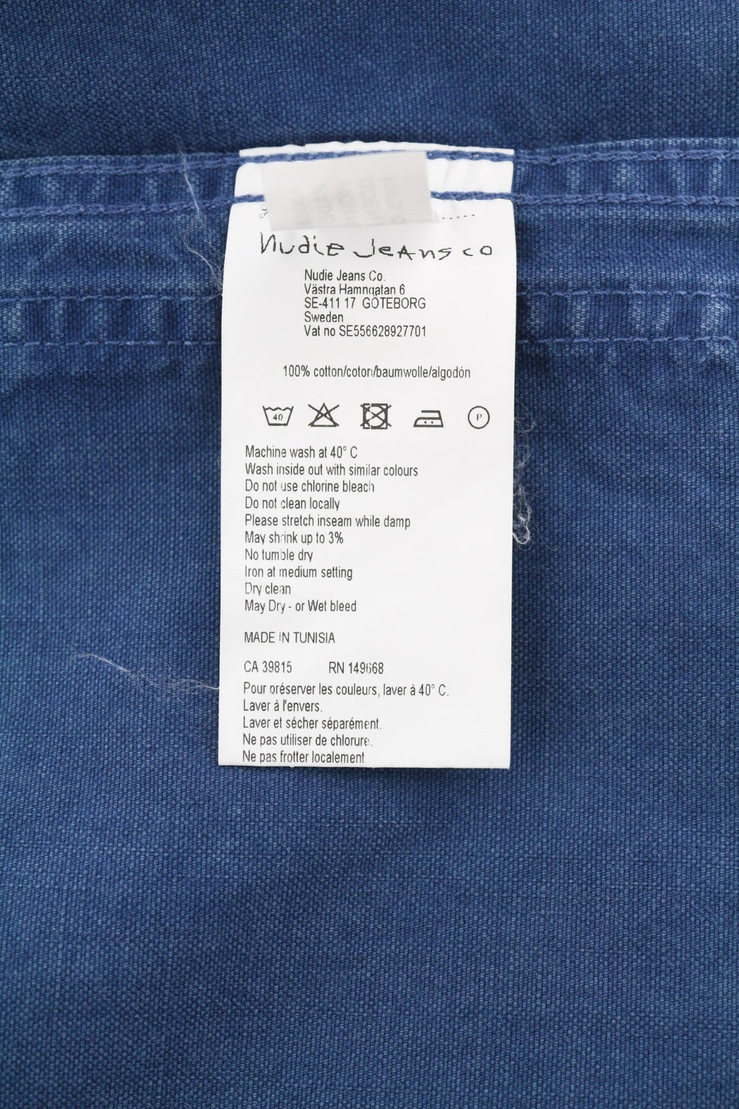 NUDIE JEANS Paul Men's Jacket S Oden Blue Washed Worker Spread  Button