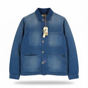 NUDIE JEANS Paul Men's Jacket S Oden Blue Washed Worker Button Pockets
