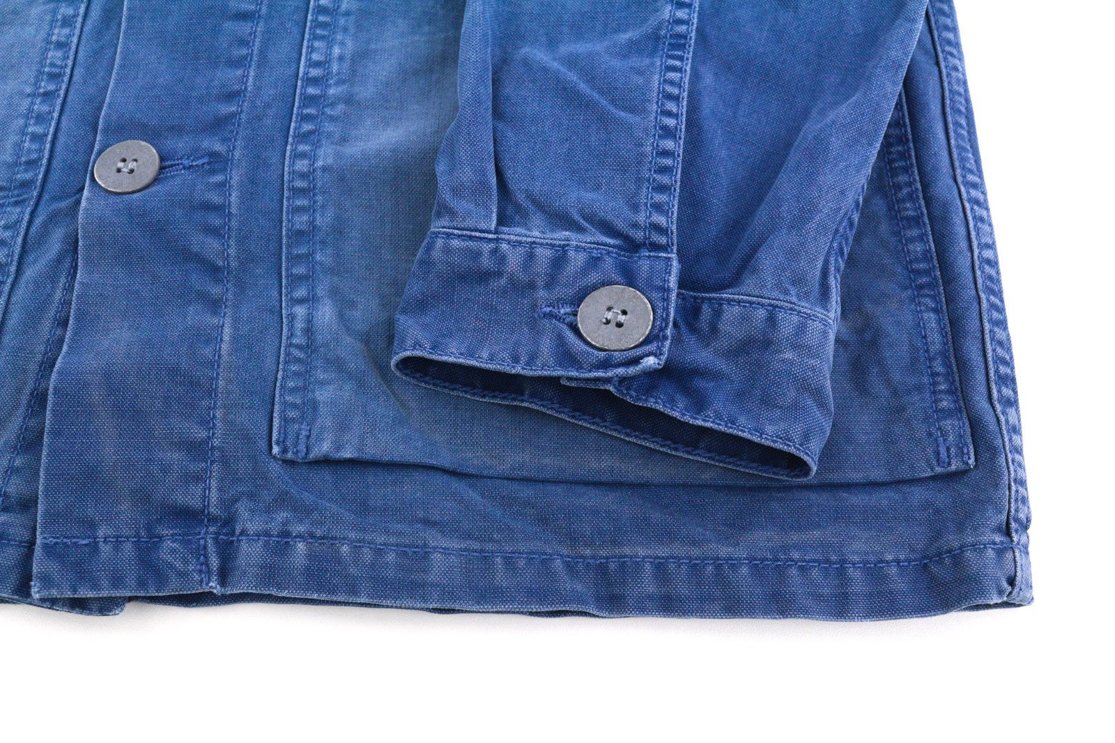 NUDIE JEANS Paul Men's Jacket S Oden Blue Washed Worker Button Pockets