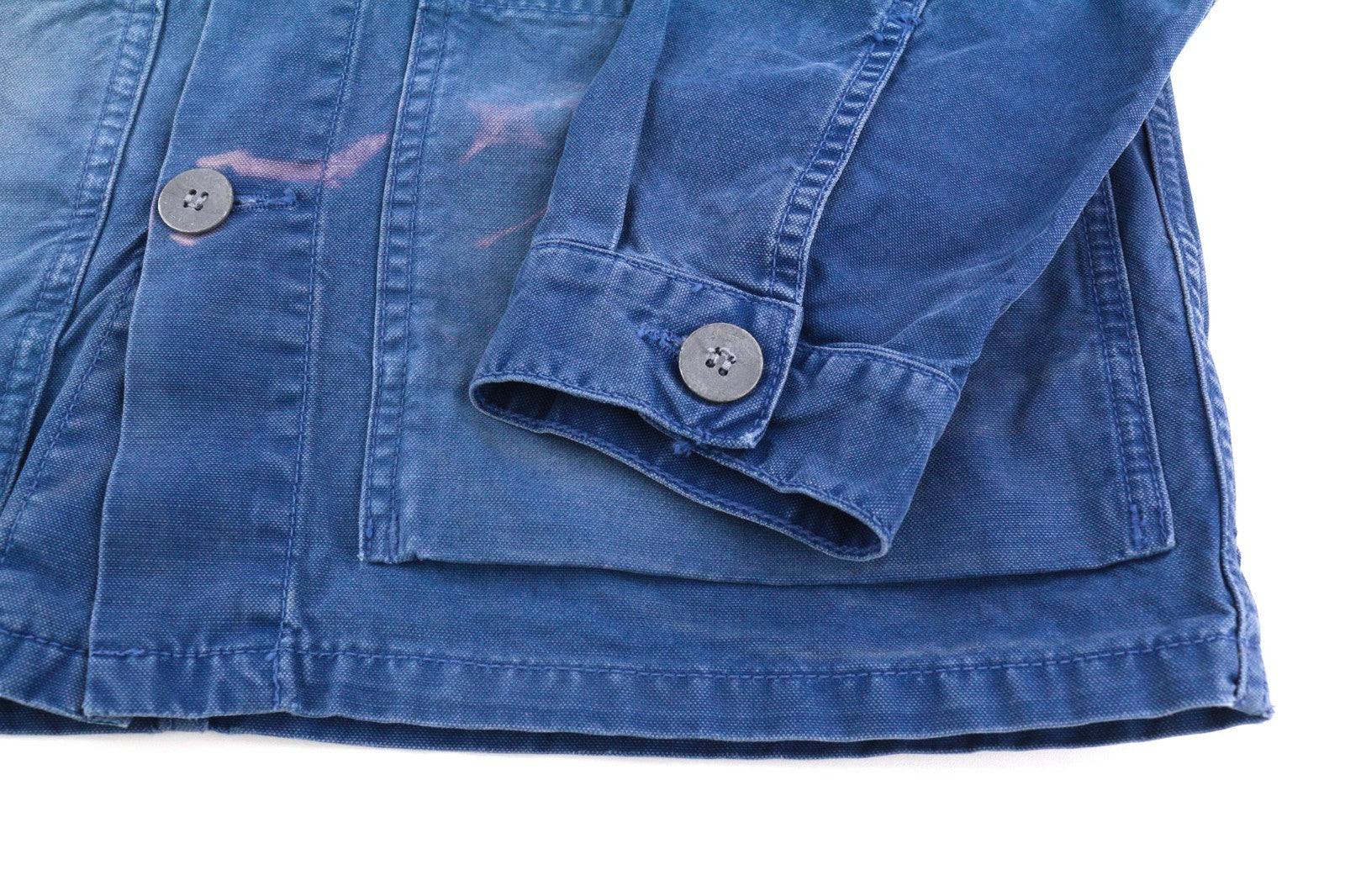 NUDIE JEANS Paul Men's Jacket S Oden Blue Washed Polo Worker Unlined