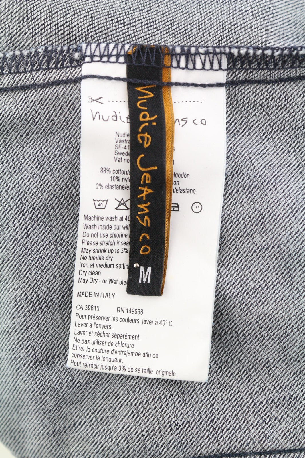 NUDIE JEANS Tove Women's Jacket M Blue Velvet Polo Collar Button Sleeve