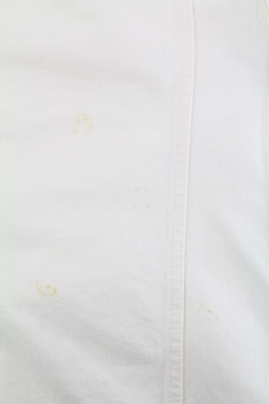 NUDIE JEANS Billy Men's Jacket XS Pitch White Worn Polo Button Unlined