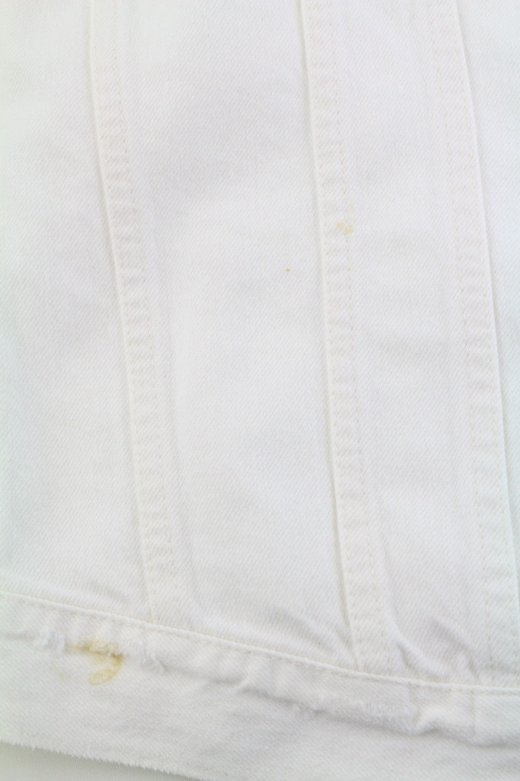 NUDIE JEANS Billy Men's Jacket XS Pitch White Worn Polo Button Unlined