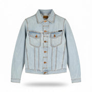 NUDIE JEANS Perry Men's S Organic Saltwater Shades Button Polo Neck Denim