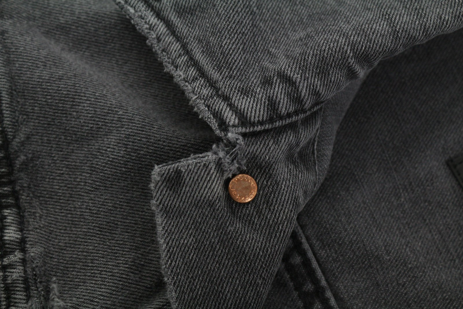 NUDIE JEANS Billy Men's S Desolation Grey Polo Neck Casual Mid Denim Jacket