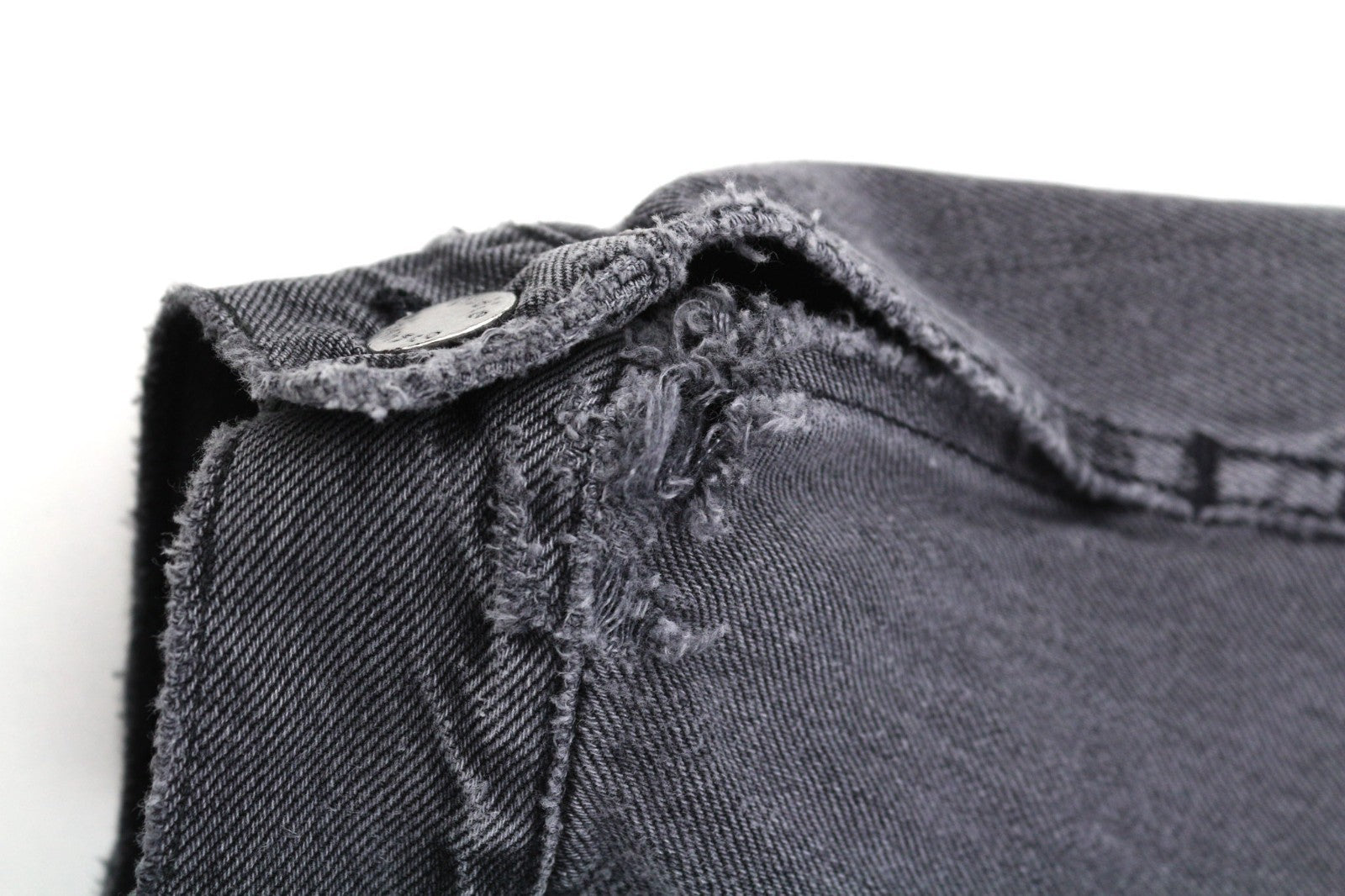 NUDIE JEANS Billy Men's S Desolation Grey Patch Pocket Polo Neck Denim Coat