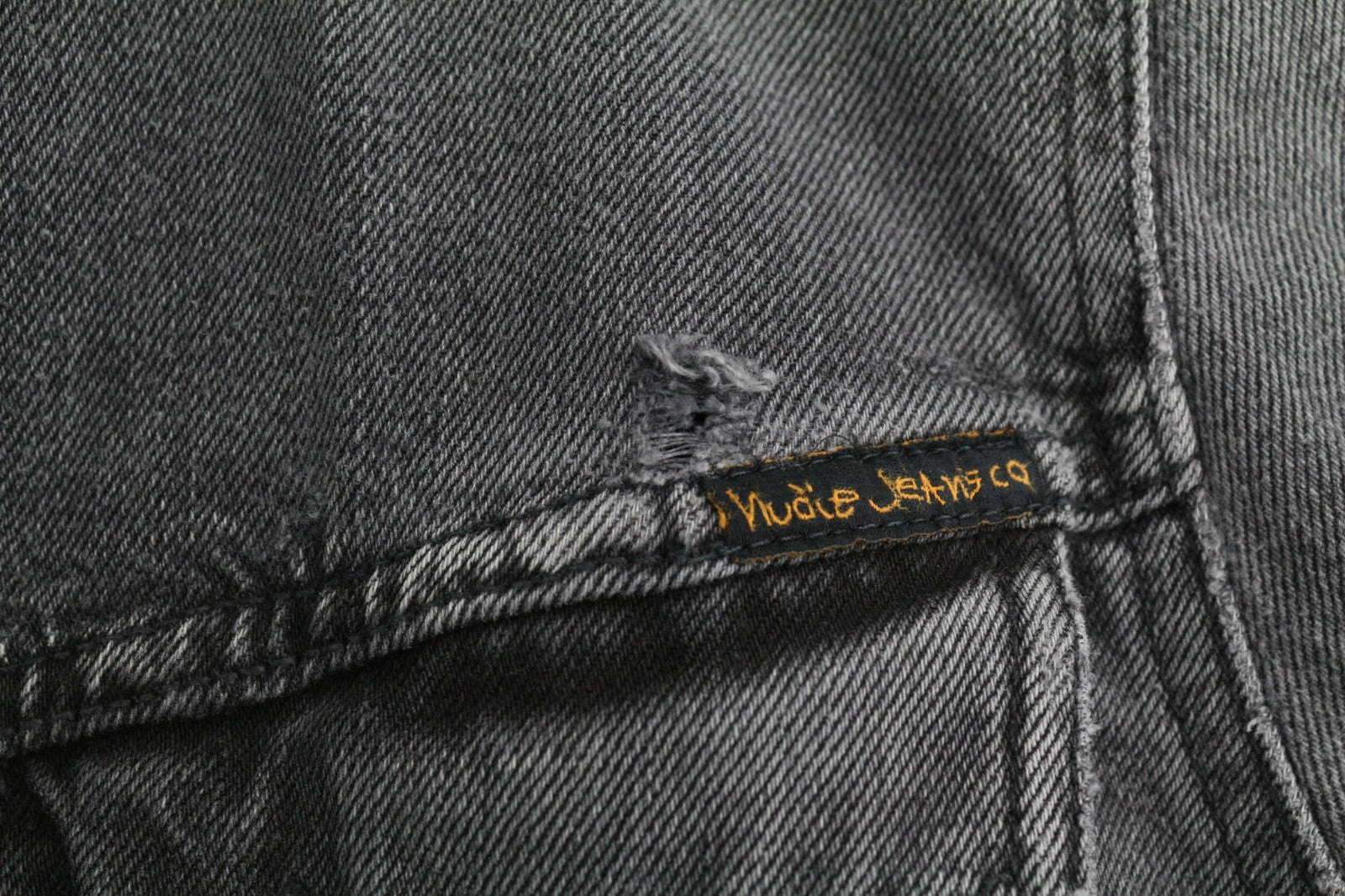 NUDIE JEANS Billy Men's M Desolation Polo Neck Unlined Patch Pocket Denim