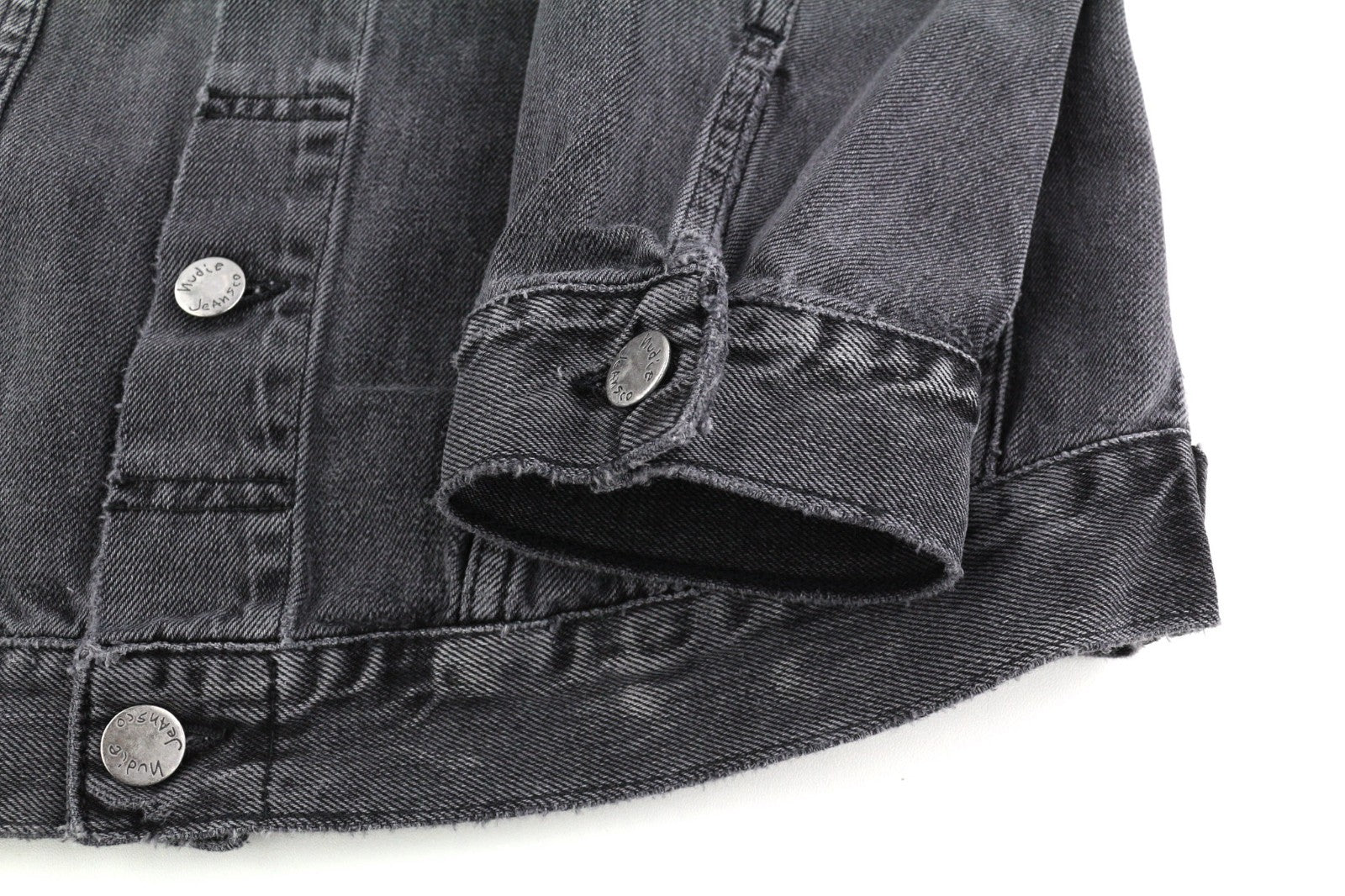 NUDIE JEANS Billy Men's M Desolation Polo Neck Unlined Patch Pocket Denim