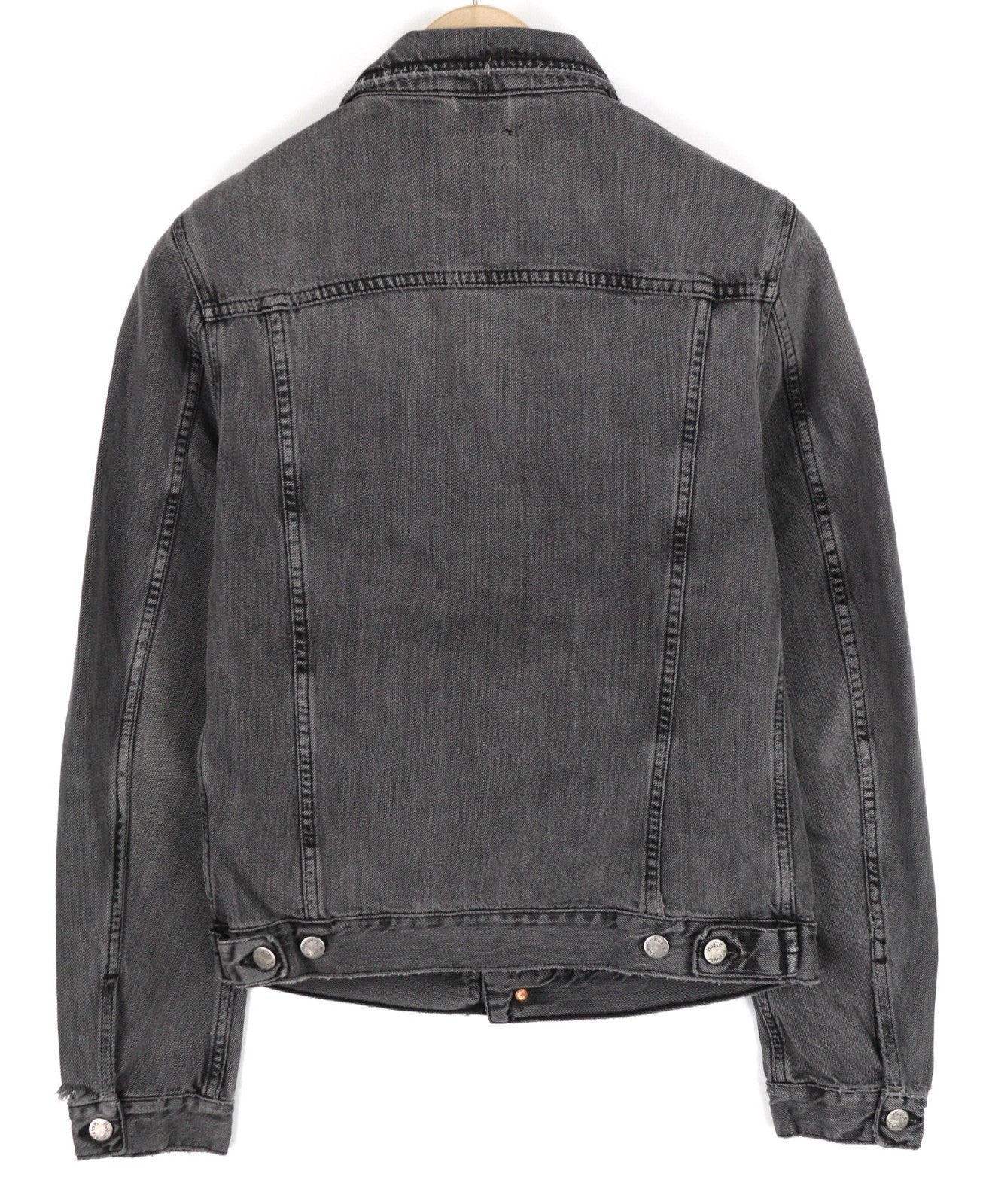 NUDIE JEANS Billy Men's S Desolation Unlined Patch Pocket Logo Denim Jacket