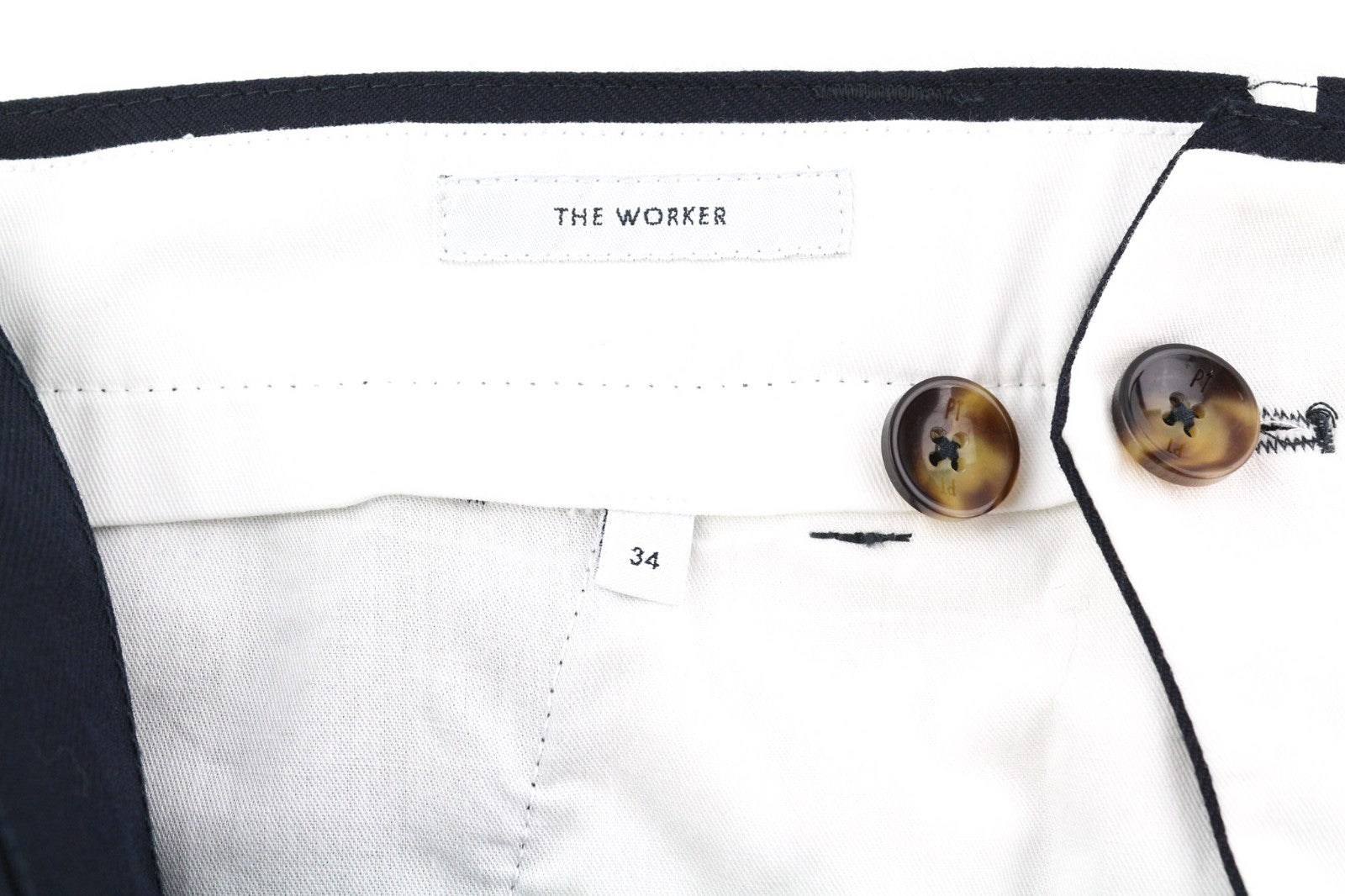 PT TORINO The Worker Men's W34 Wool Fleece Blend Tapered Button Trousers