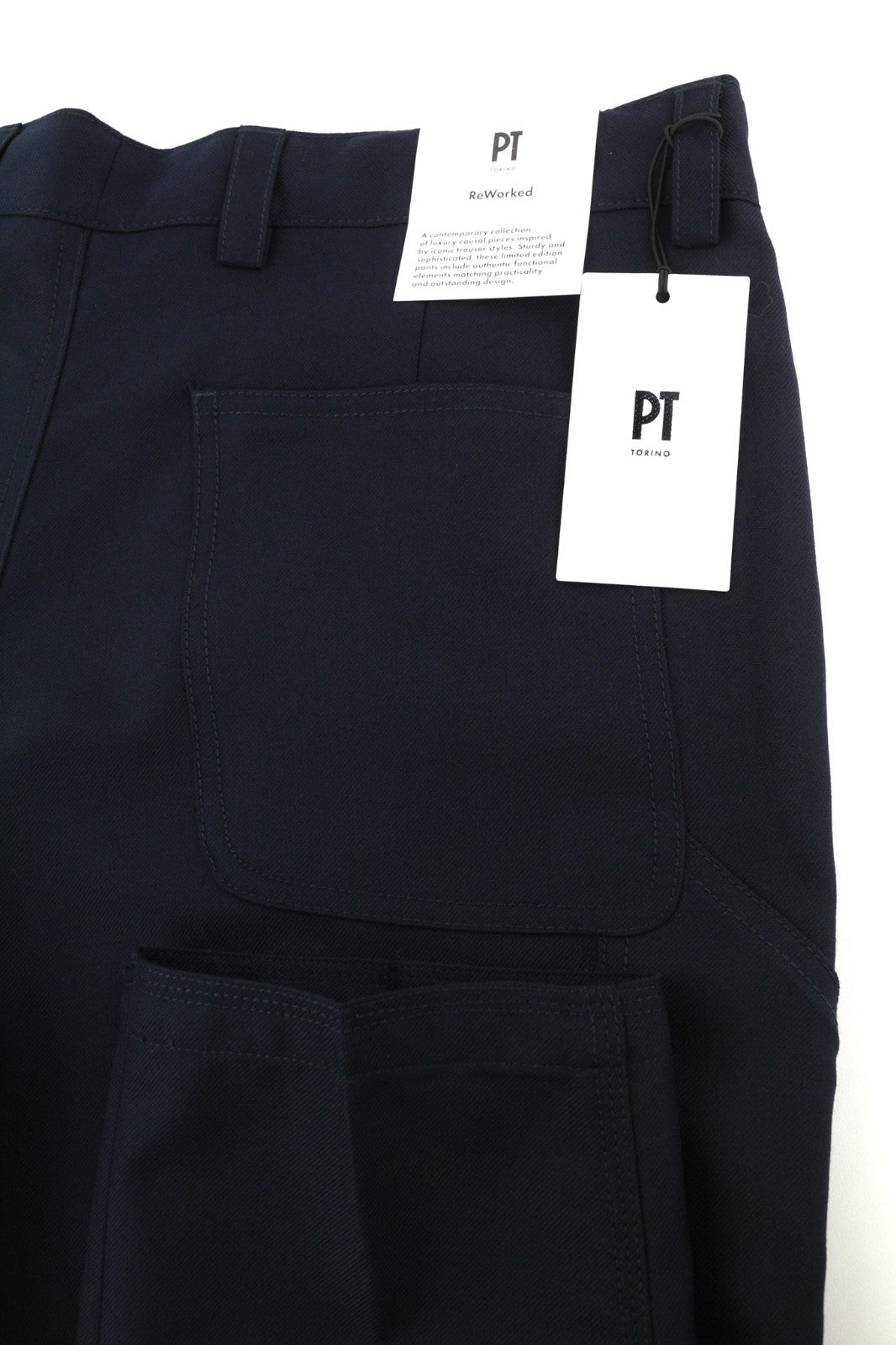 PT TORINO The Worker Men's W34 Wool Blend Fleece Tapered Trousers