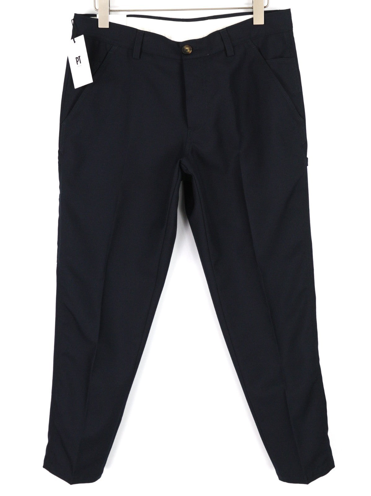 PT TORINO The Worker Men's W38 Wool Blend Fleece Tapered Leg Trousers