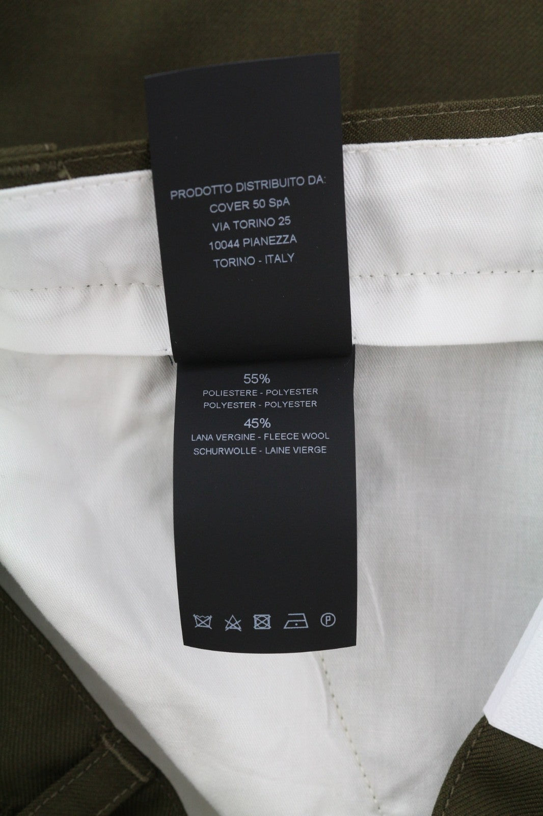 PT TORINO The Worker Men's W36 Brown Wool Fleece Blend Tapered Trousers