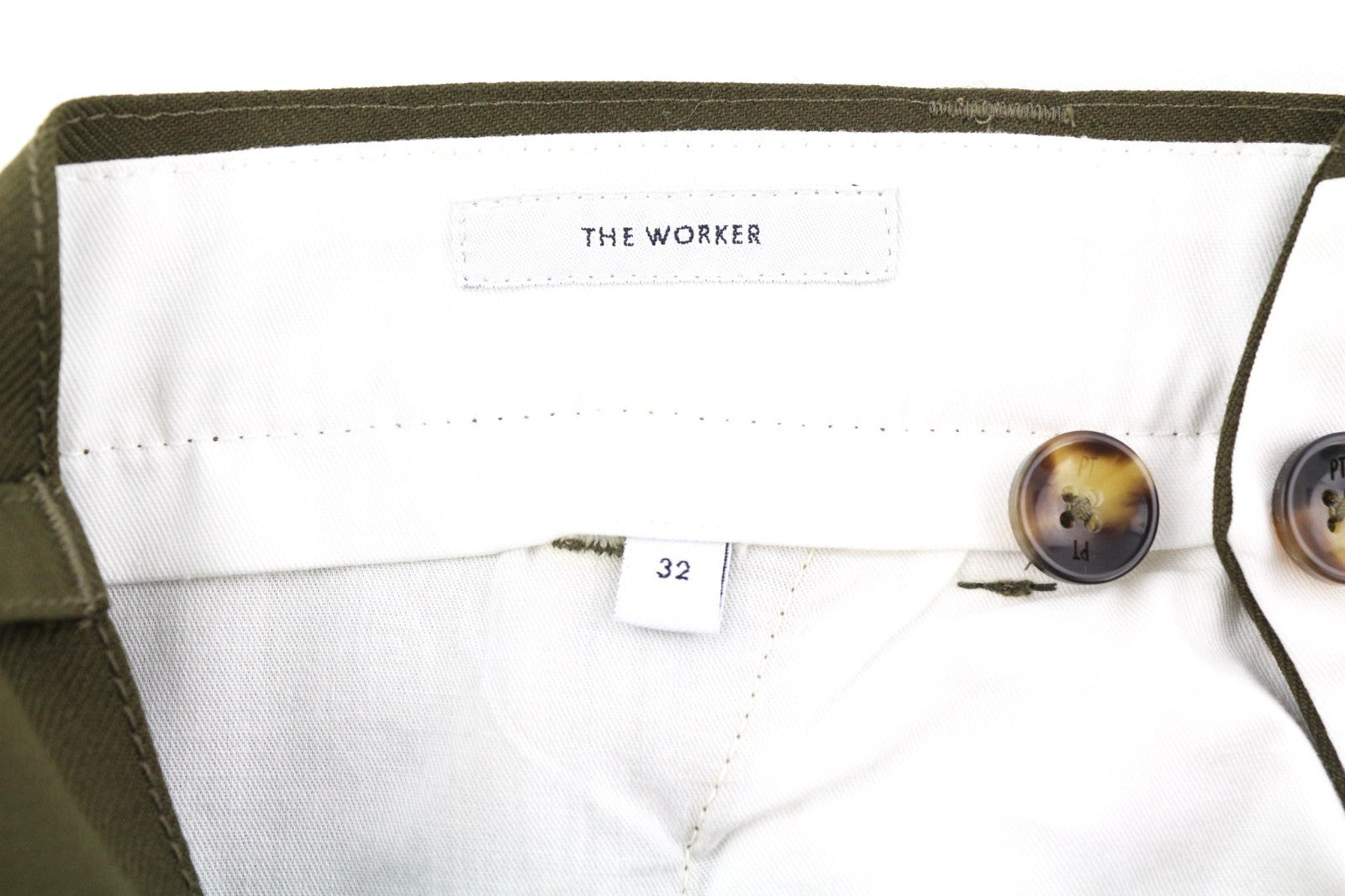 PT TORINO The Worker Men's W32 Brown Wool Blend Fleece Tapered Trousers