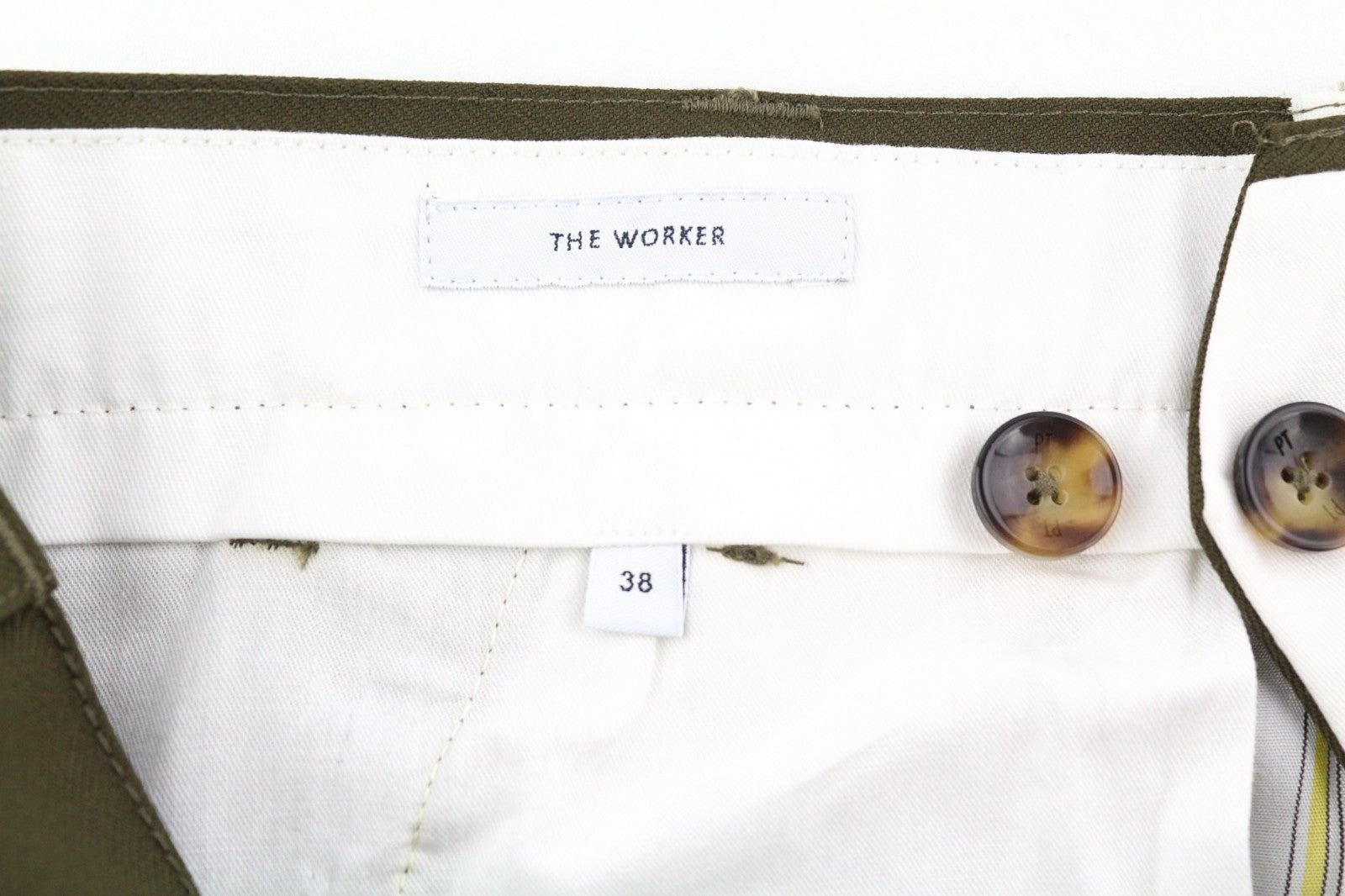 PT TORINO The Worker Men's W38 Brown Wool Blend Fleece Tapered Trousers