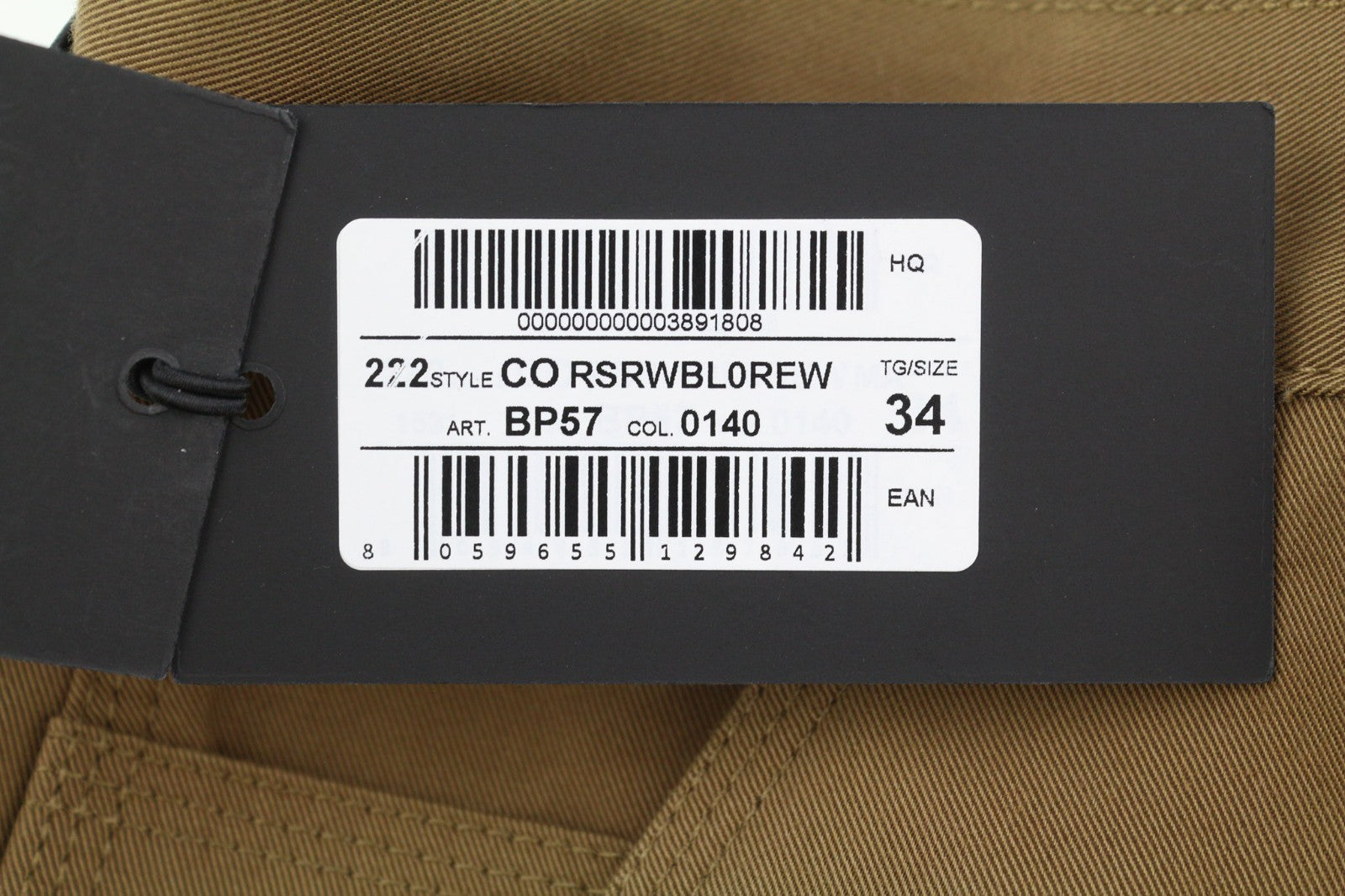 PT TORINO The Worker Men's W34 Brown Button Fly Tapered Fit Chino Trousers