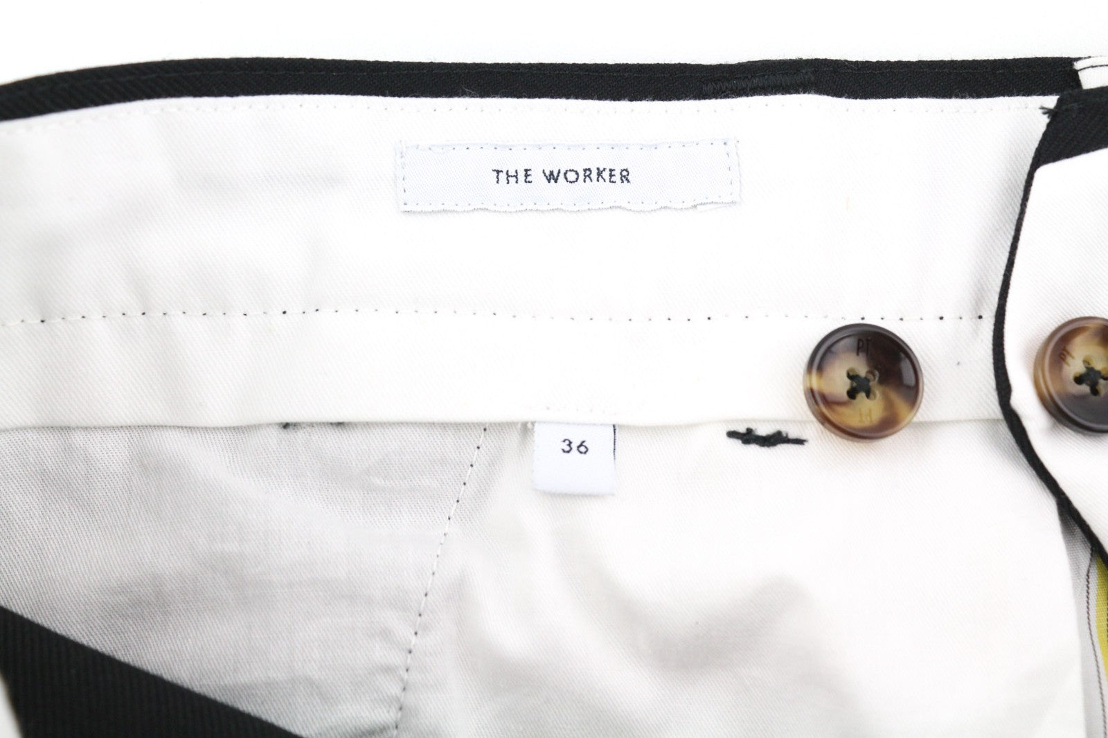 PT TORINO The Worker Men's W36 Wool Fleece Blend Tapered Fit Buttoned Trousers