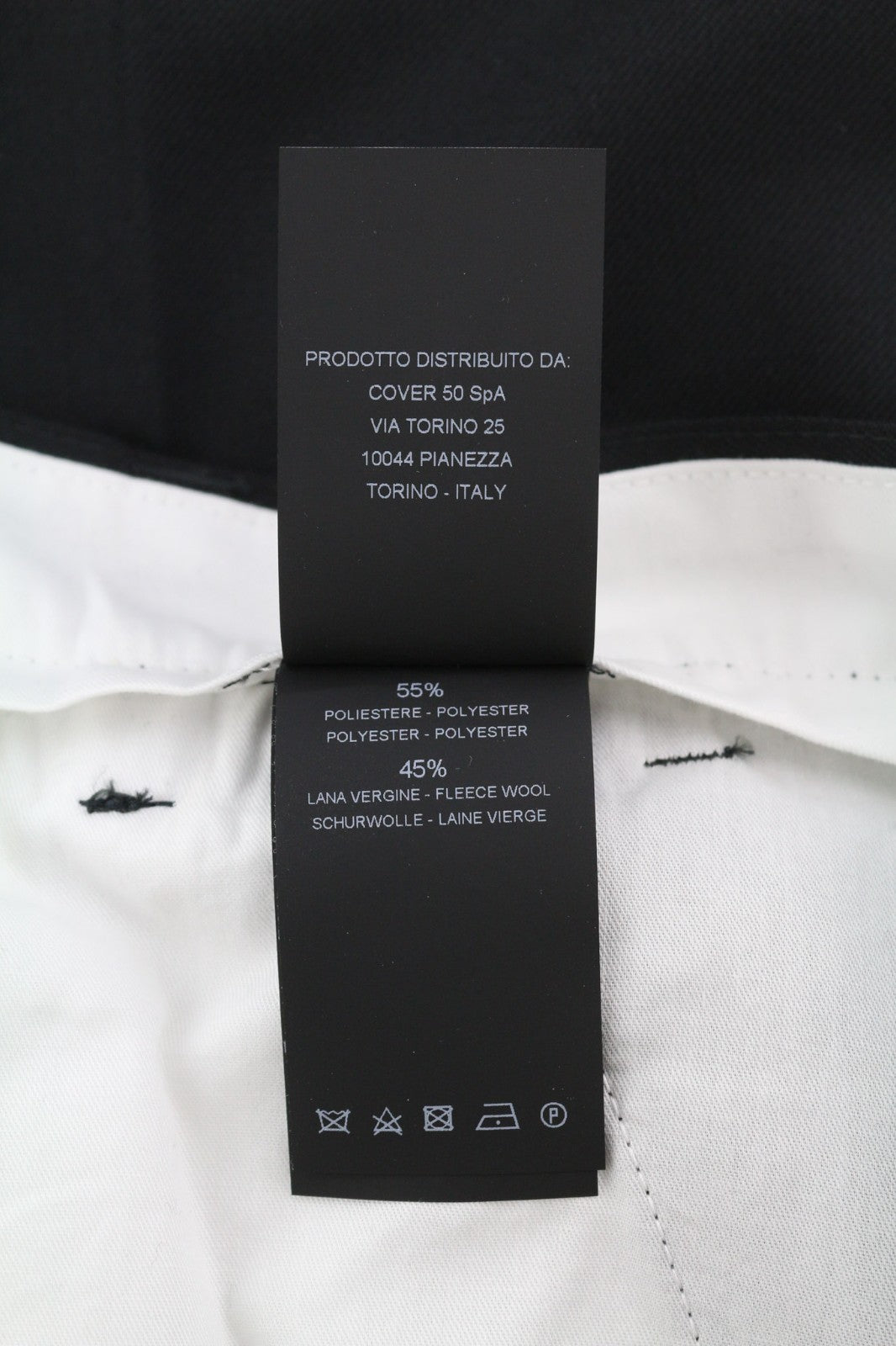 PT TORINO The Worker Men's W36 Wool Fleece Blend Tapered Fit Buttoned Trousers