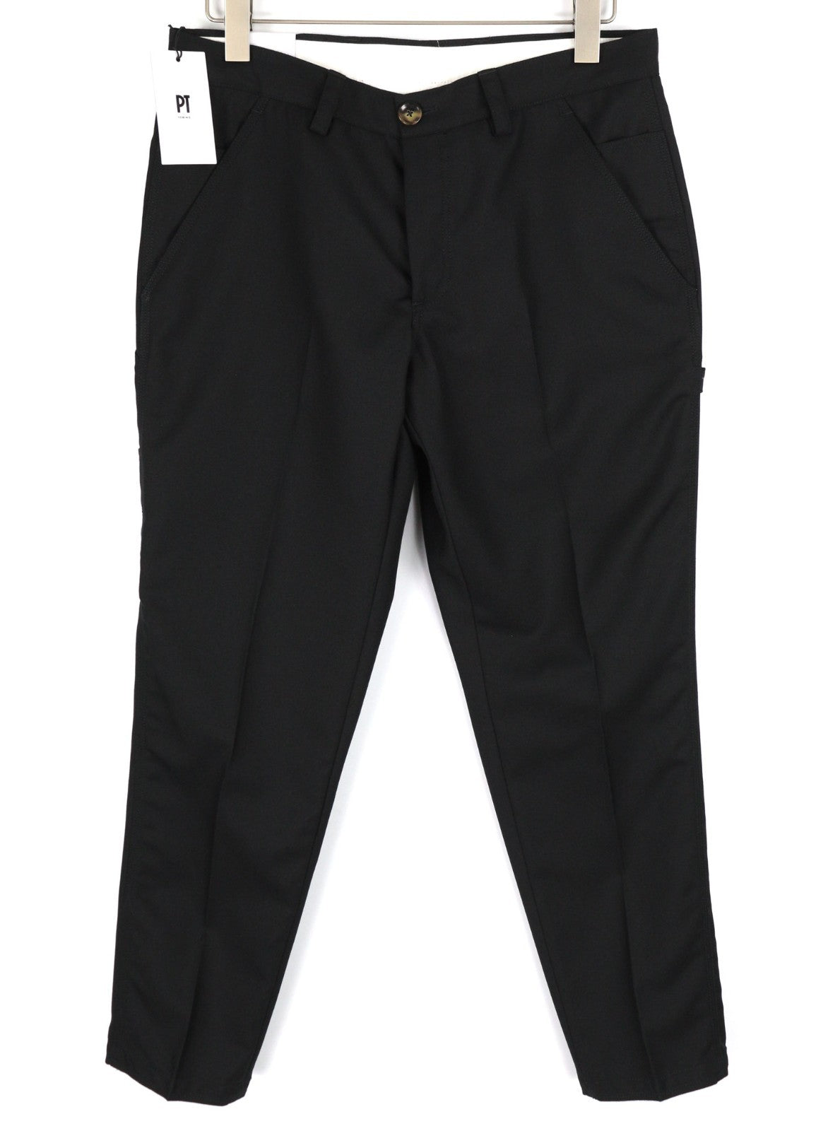 PT TORINO The Worker Men's W38 Wool Fleece Blend Tapered Fit Buttoned Pants