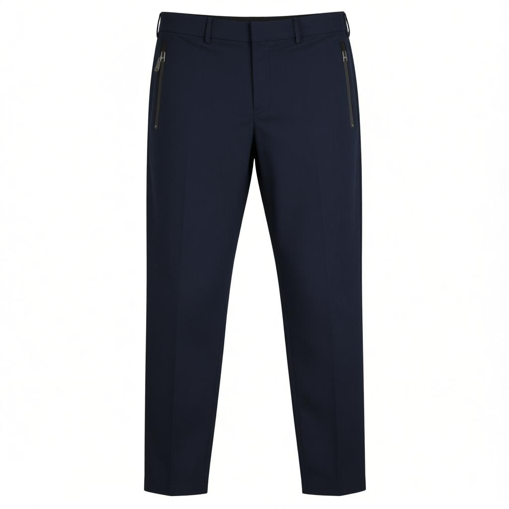 PT TORINO Lamda Men's 50 W33 Dark Blue Zipper Pocket Tapered Fit Trousers