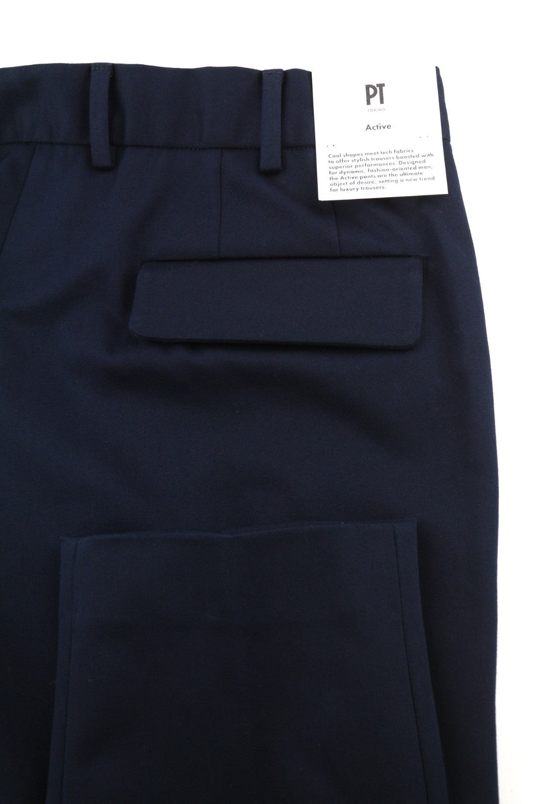 PT TORINO Lamda Men's 50 W33 Dark Blue Zipper Pocket Tapered Fit Trousers