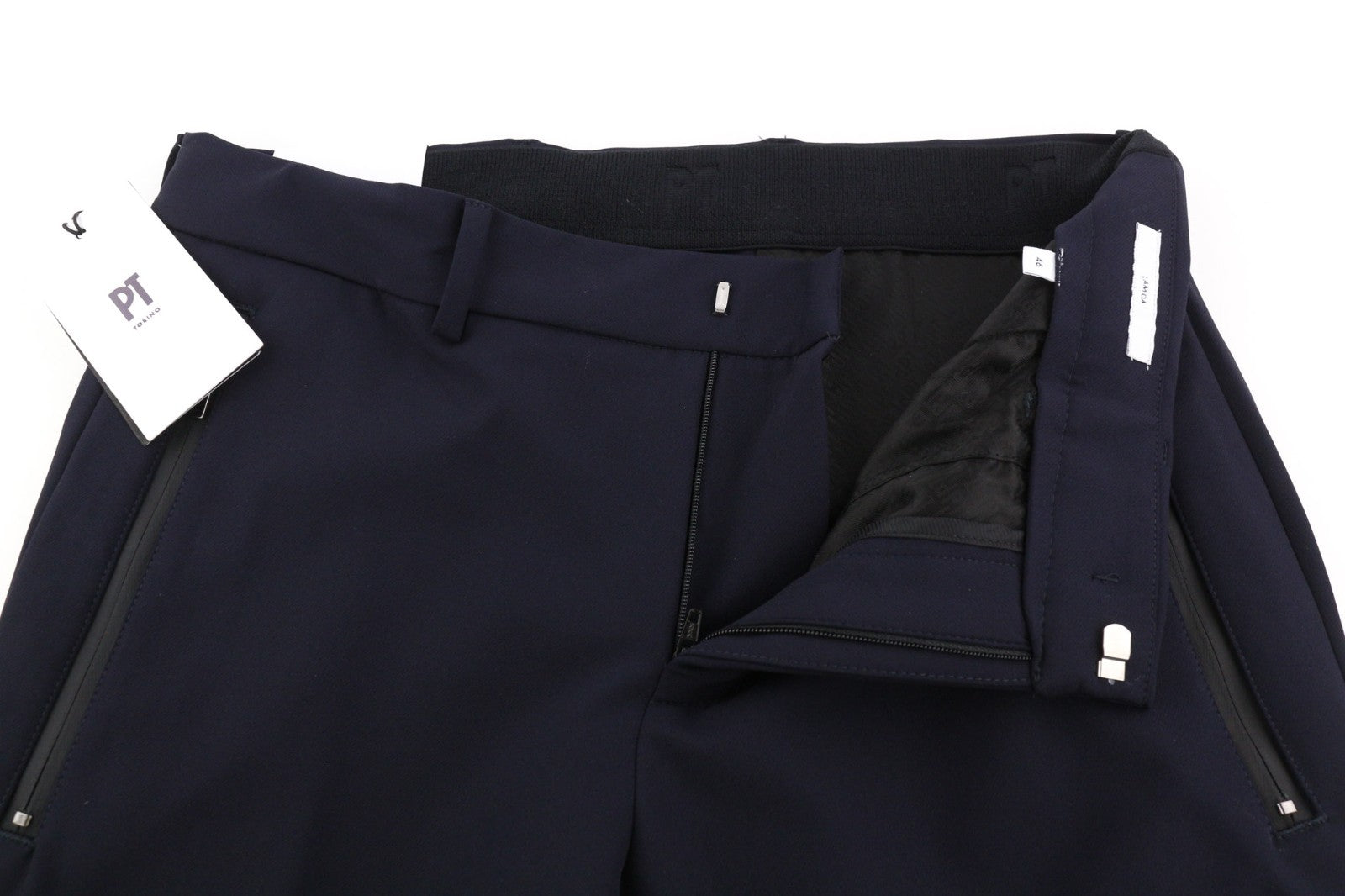 PT TORINO Lamda Men's 46 W30 Slim Fit Zipper Pocket Polyamide Blend Trousers