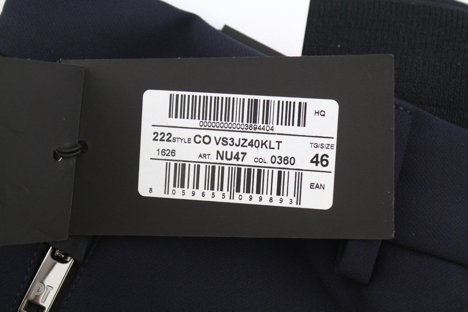 PT TORINO Lamda Men's 46 W30 Slim Fit Zipper Pocket Polyamide Blend Trousers