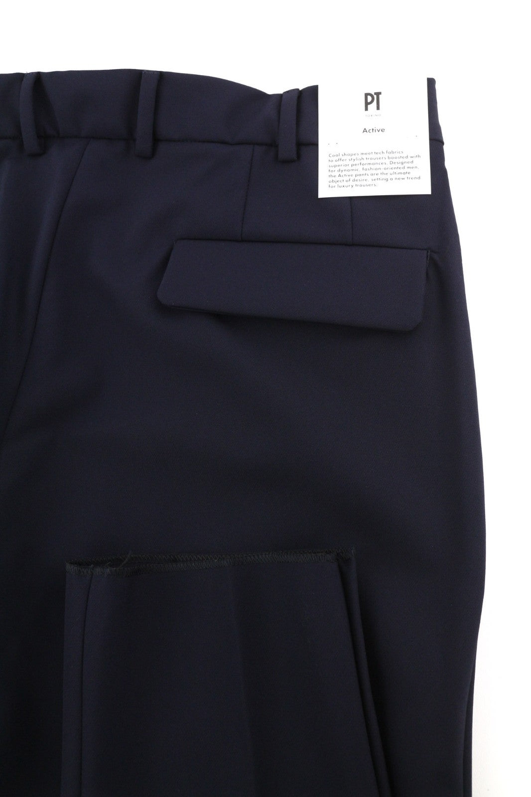 PT TORINO Lamda Men's 58 W39 Slim Fit Zipper Pocket Polyamide Blend Trousers