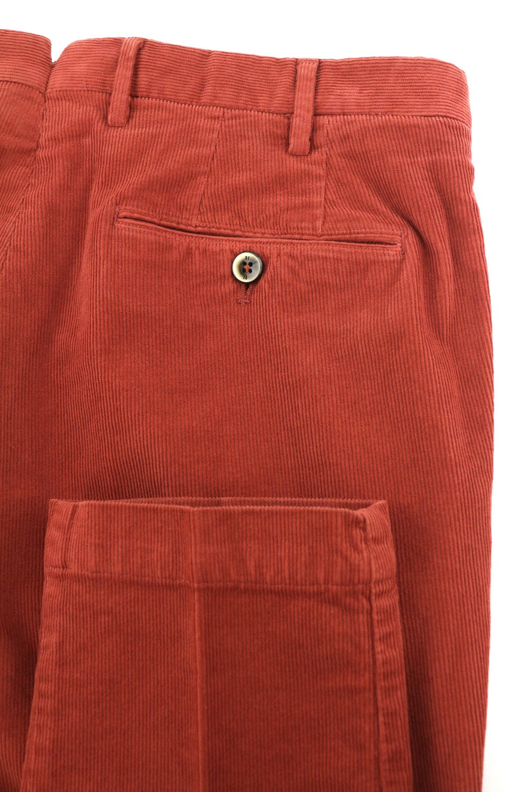 PT TORINO Skinny Fit Men's 50 W33 Red Corduroy Zip Fly Casual Chino Trousers