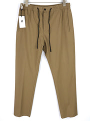 PT TORINO Omega Men's 50 W32 Brown Wool Blend Drawstring Slim Fit Trousers