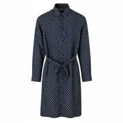 GANT Icon Weave Shirt Women Dress EU34 Marine Spread Button Belted Long Sleeve