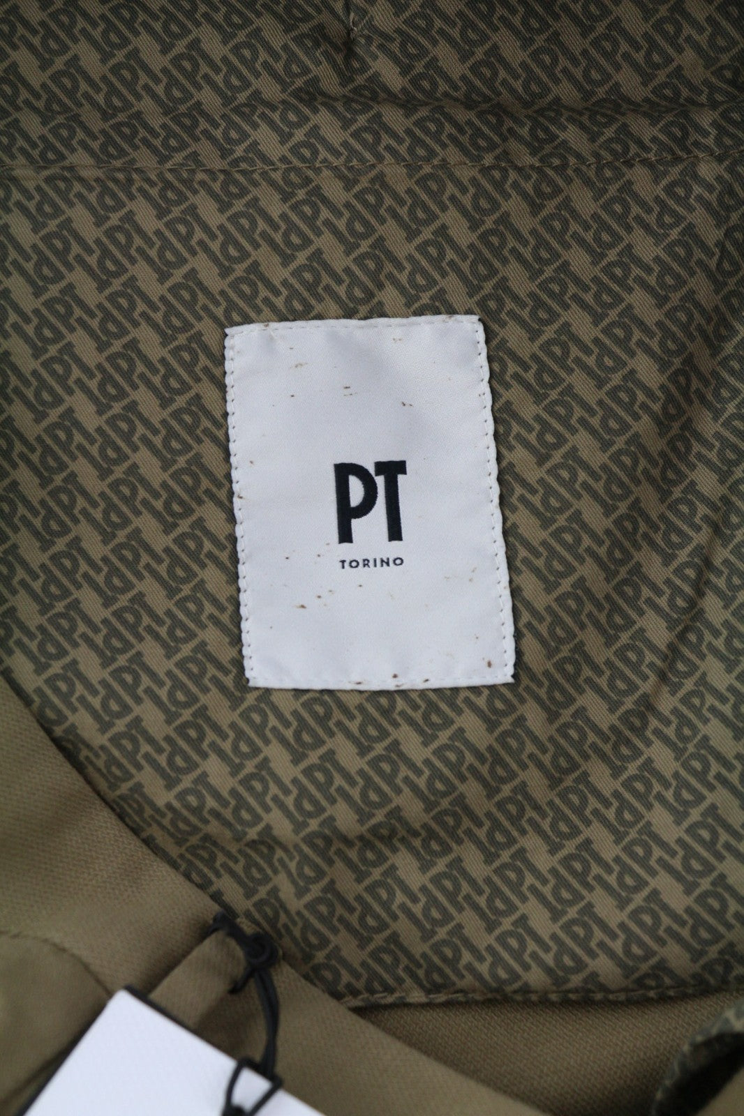 PT TORINO Skinny Fit Men's 58 W39 Brown Chino Zipper Pocket Logo Casual Pants