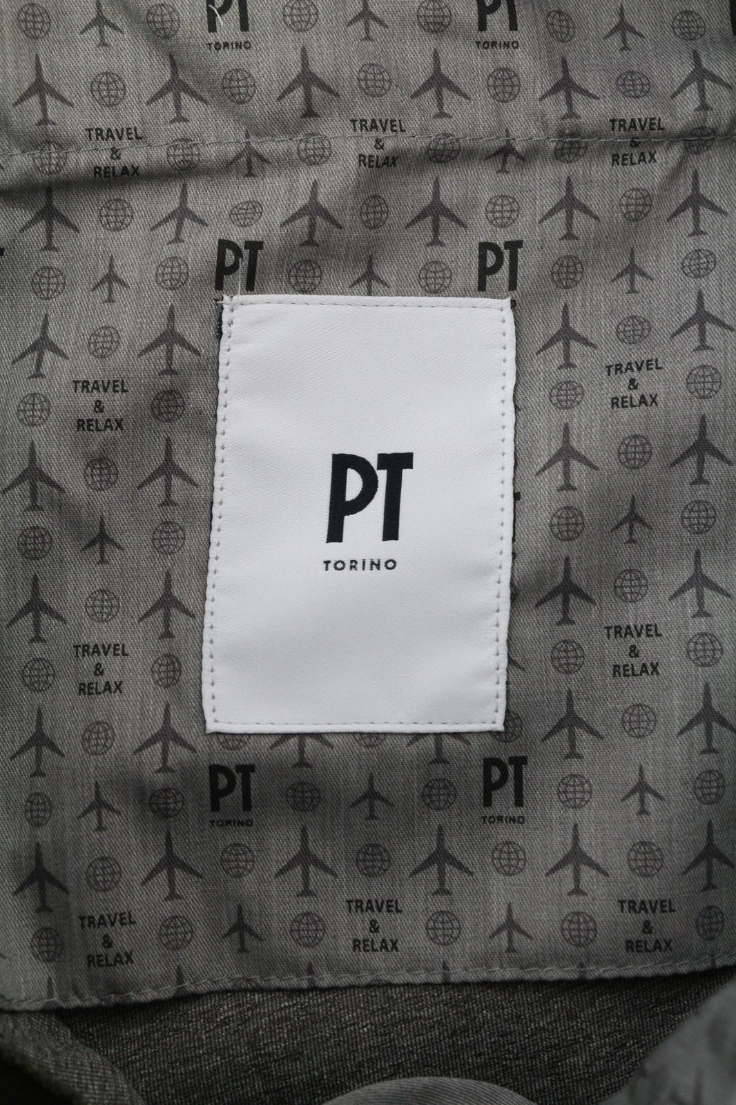 PT TORINO Skinny Fit Men's 50 W33 Mid Brown Chino Zipper Pocket Casual Pants