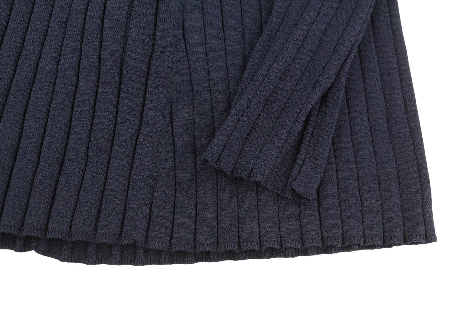 GANT Ribbed C-Neck Women Dress M Evening Blue Navy Knitted Midi Long Sleeve