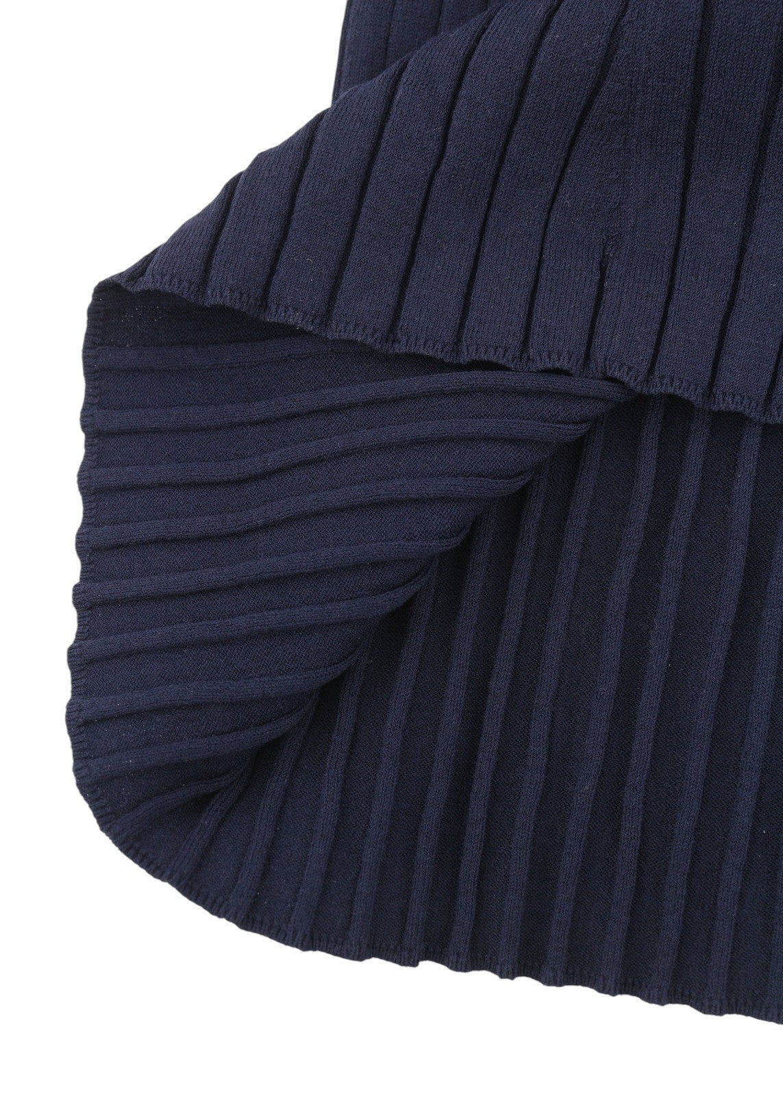 GANT Ribbed C-Neck Women Dress M Evening Blue Navy Knitted Midi Long Sleeve