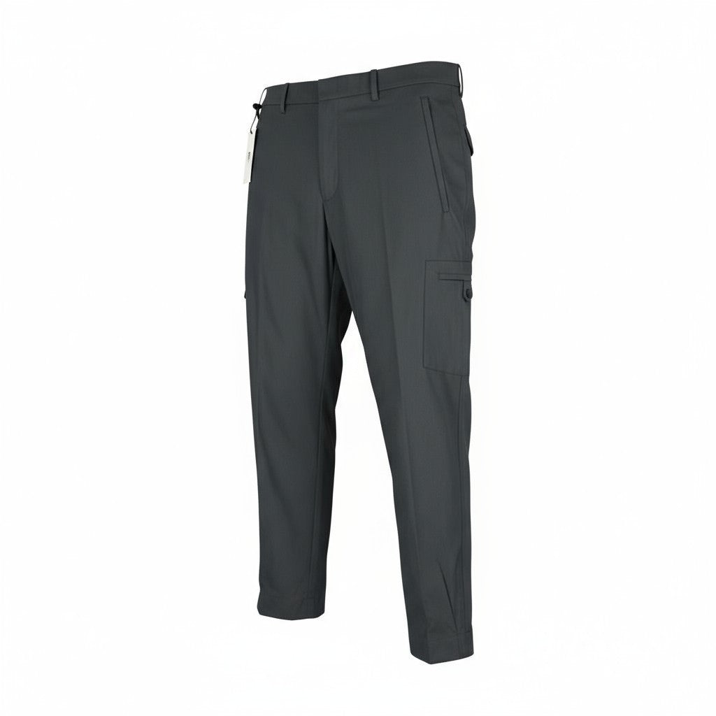 PT TORINO Gamma Men's 50 W35 Dark Cargo Pocket Fastener Hem Utility Trousers