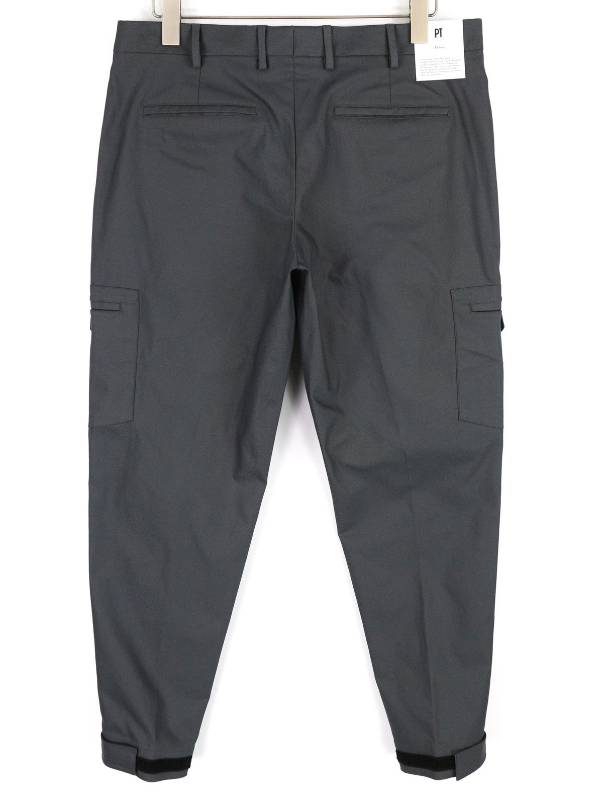 PT TORINO Gamma Men's 48 W34 Dark Cargo Zip Fly Fastener Hem Utility Trousers