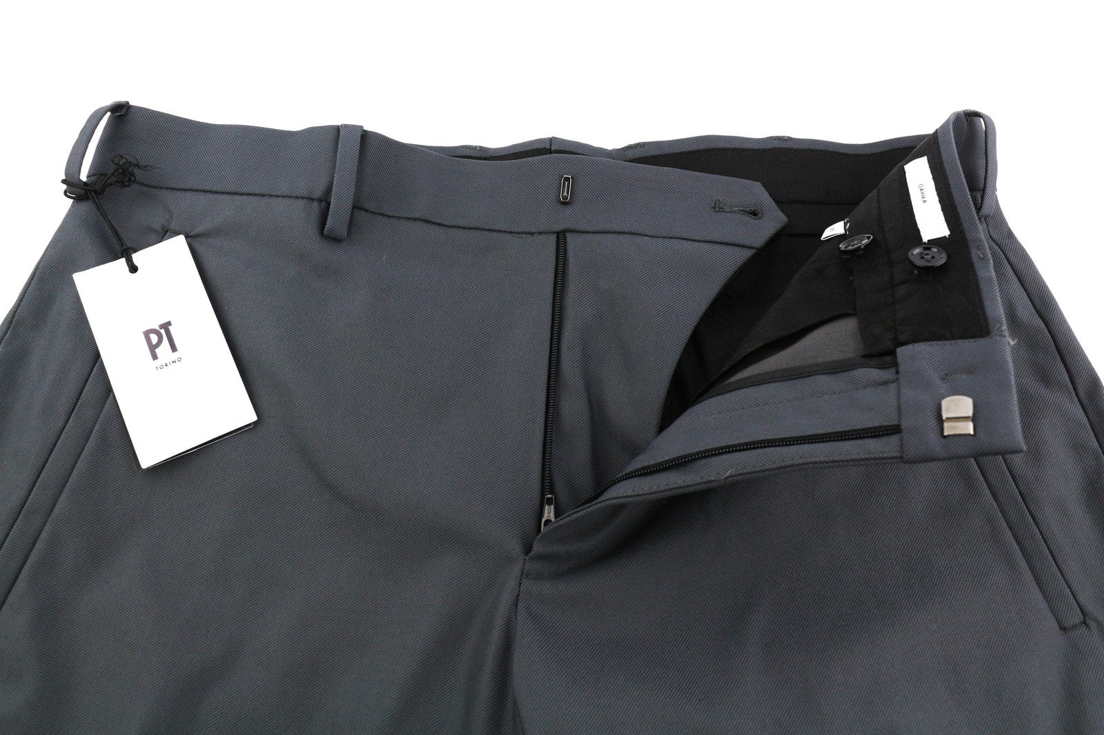 PT TORINO Gamma Men's 48 W34 Dark Cargo Zip Fly Fastener Hem Utility Trousers