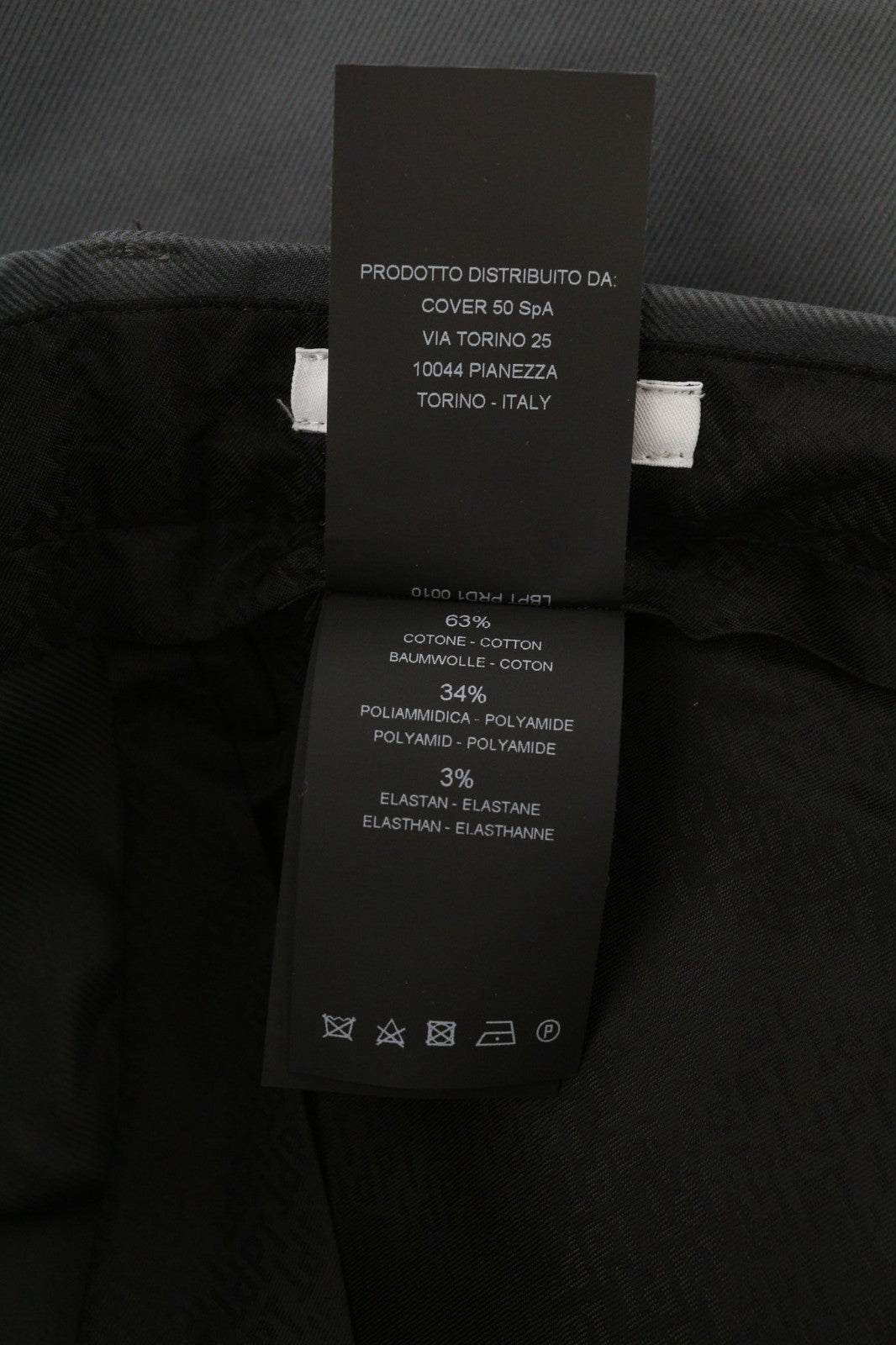 PT TORINO Gamma Men's 52 W37 Dark Cargo Zip Fly Fastener Hem Utility Trousers