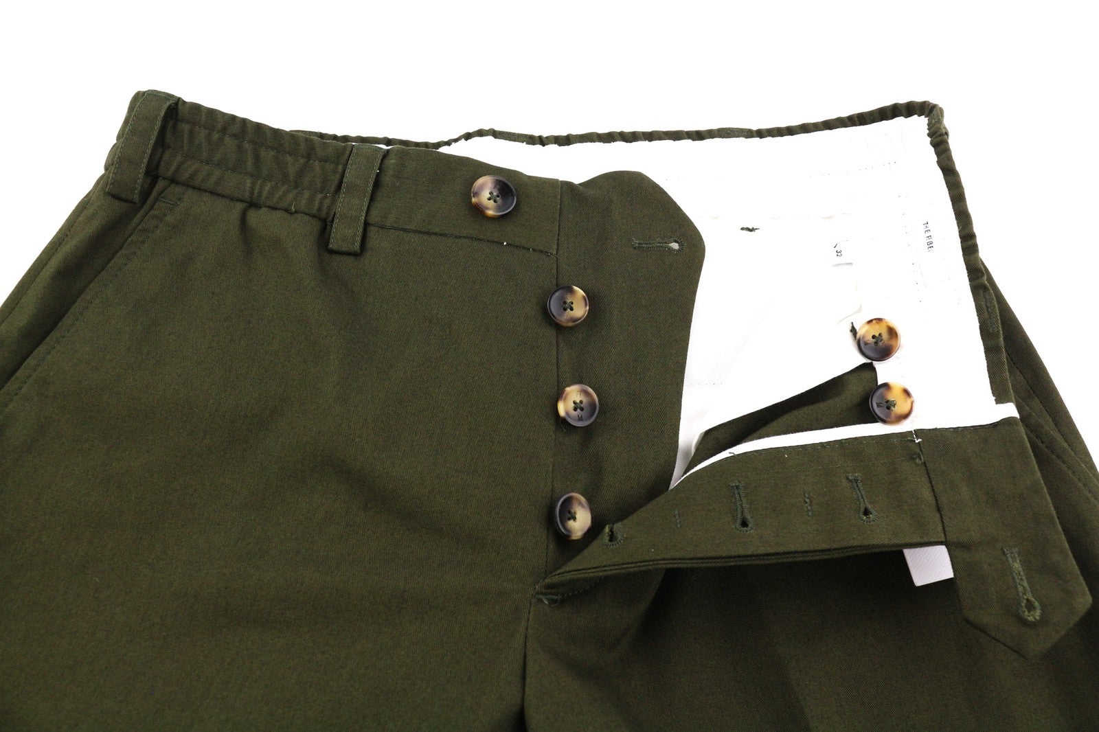 PT TORINO The Rebel Men's W32 Dark Brown Elastic Waist Turn-Up Button Trousers