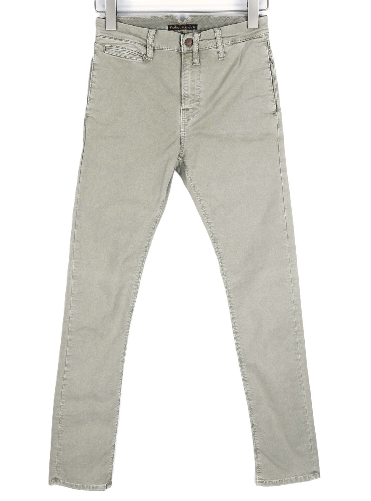 NUDIE JEANS Khaki Tight Women's W27/L32 Organic Dusty Skinny Zipper Light Jeans