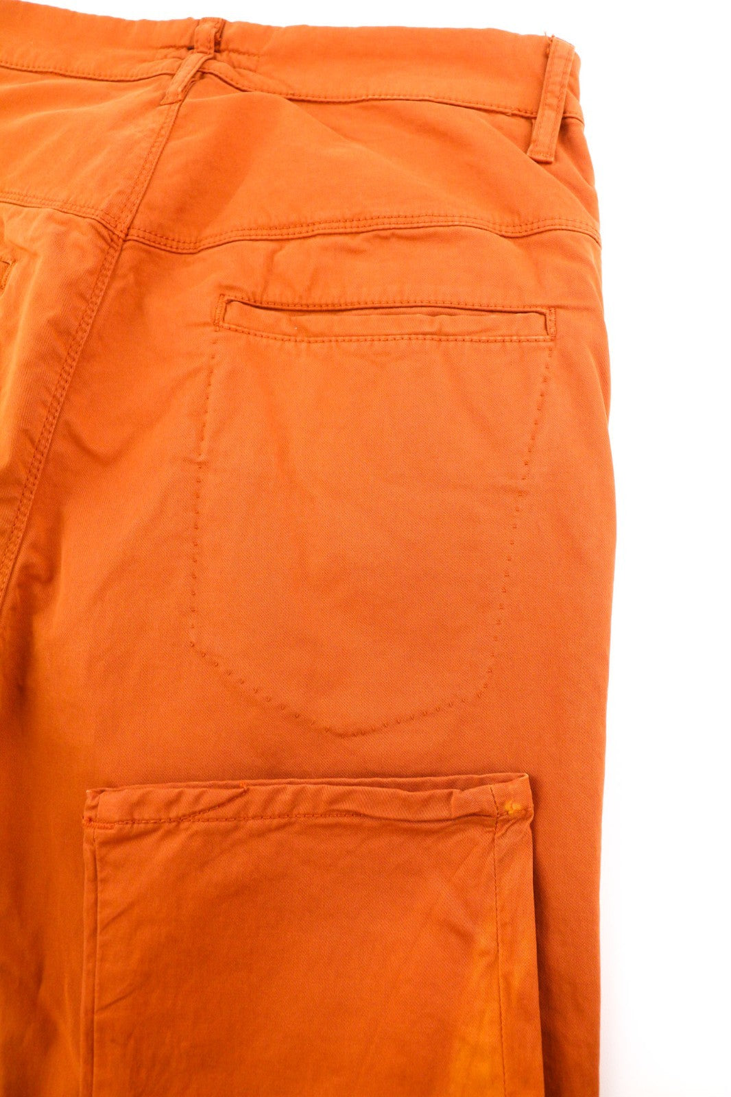NUDIE JEANS Khaki Slim Men's W29/L32 Organic Warm Orange Zip Casual Chino Pants
