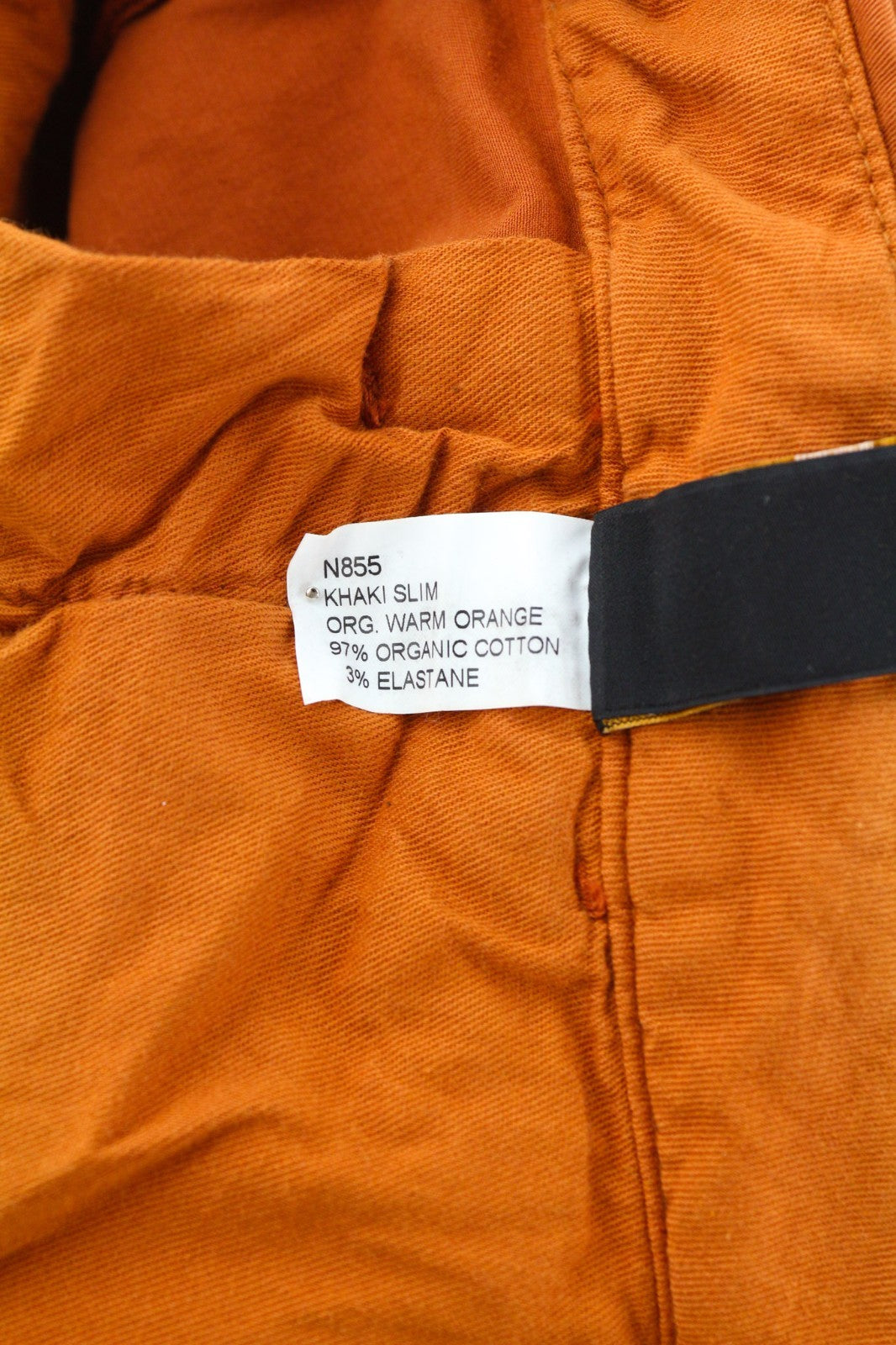 NUDIE JEANS Khaki Slim Men's W29/L32 Organic Warm Orange Zip Casual Chino Pants