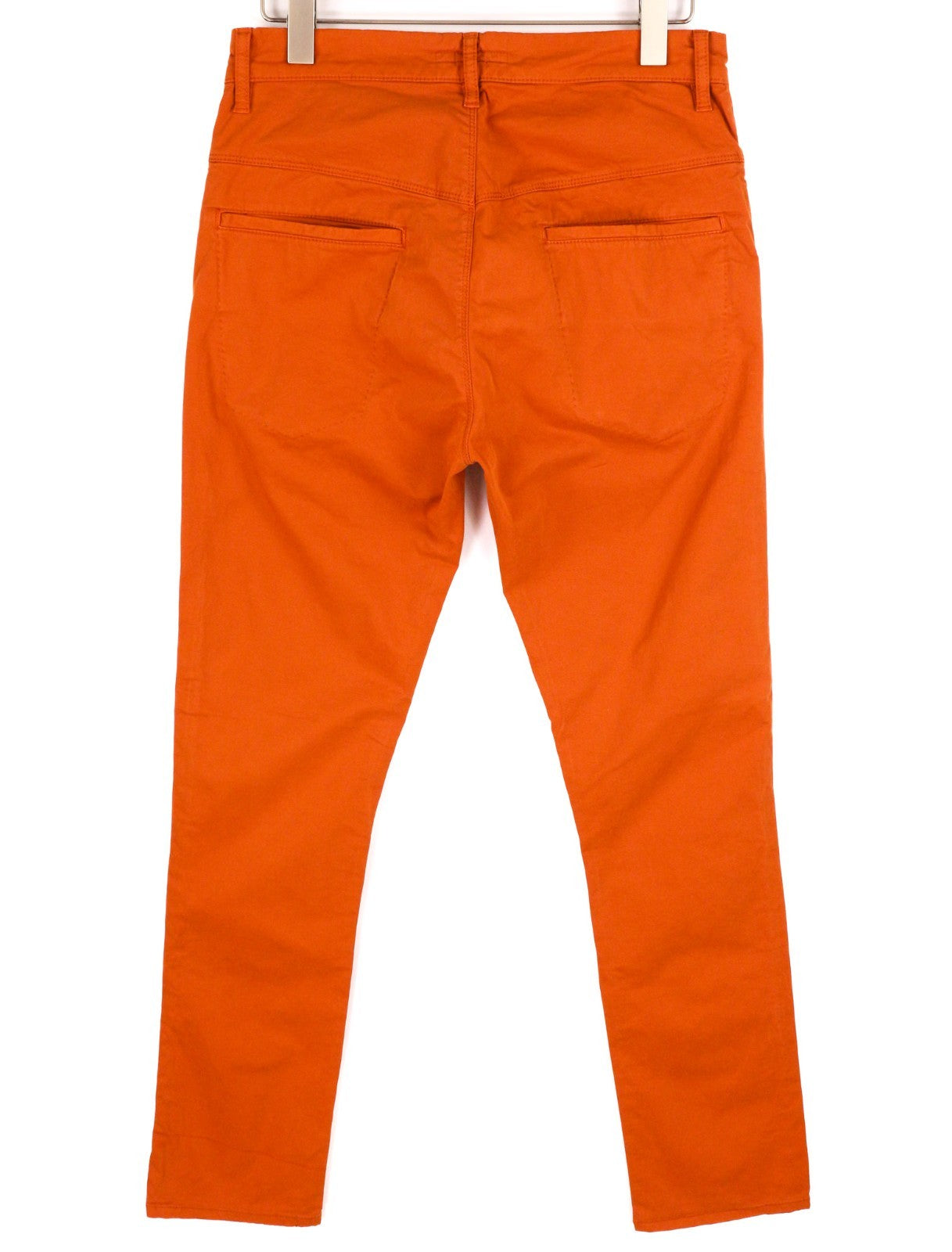 NUDIE JEANS Khaki Slim Men's W31/L32 Organic Warm Orange Zip Casual Chino Pants