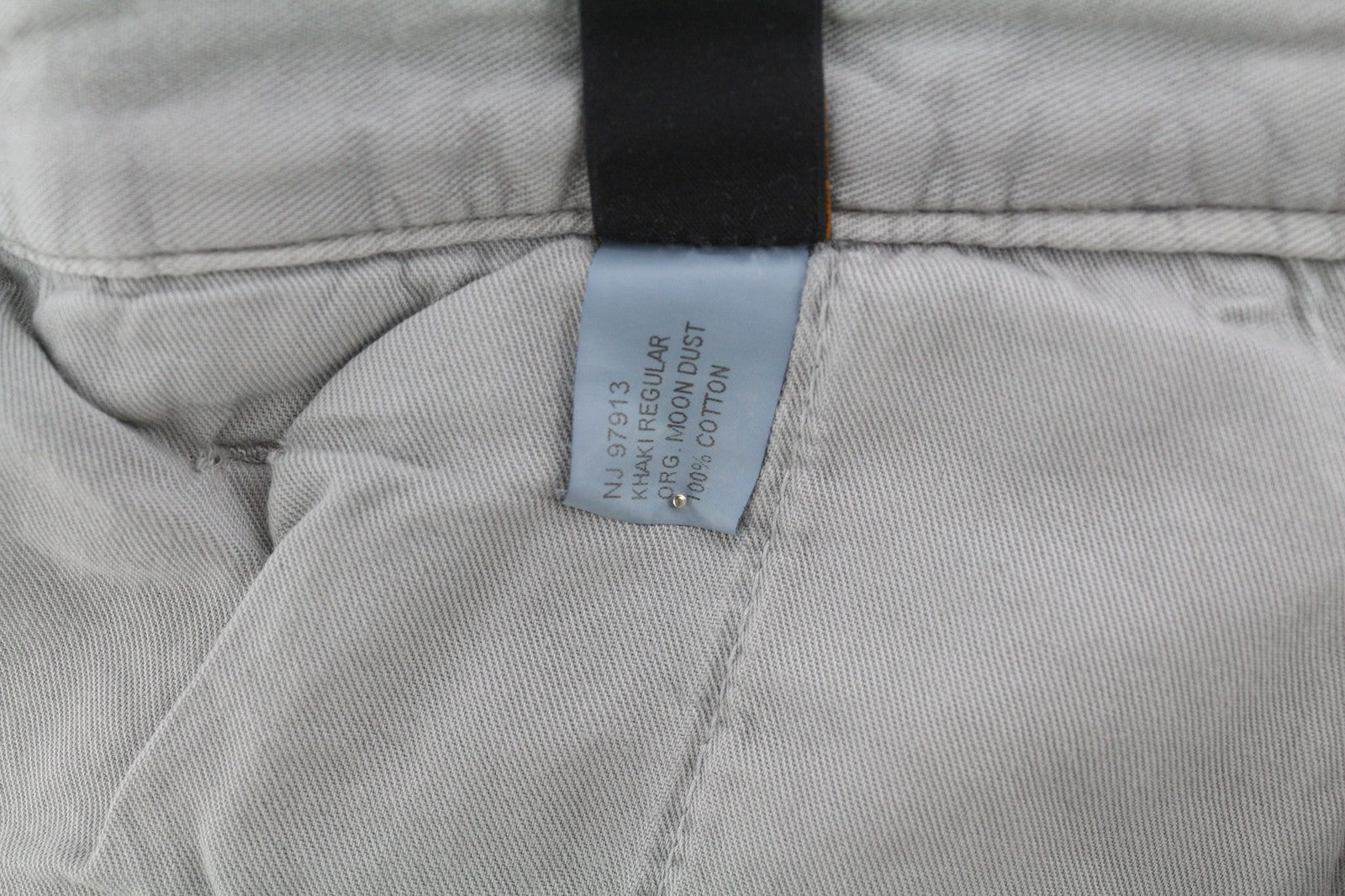 NUDIE JEANS Khaki Regular Men's W32/L34 Organic Moon Dust Chino Buttoned Pants