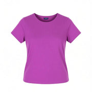 GANT Women T-Shirt L Grape Purple Crew Neck Tricot Short Sleeve