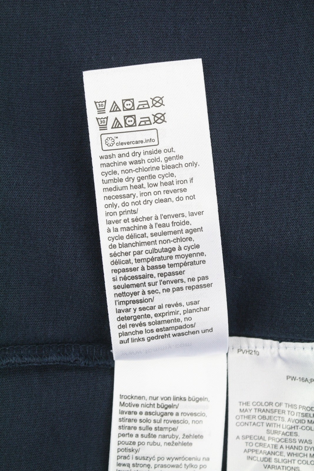 TOMMY HILFIGER Men T-Shirt M Dark Blue Crew Neck Tricot Logo Short Sleeve