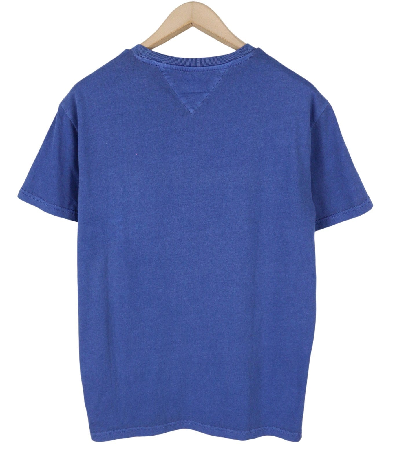 TOMMY HILFIGER Slim Washed Pocx Men T-Shirt L Blue Crew Neck Tricot Short Sleeve